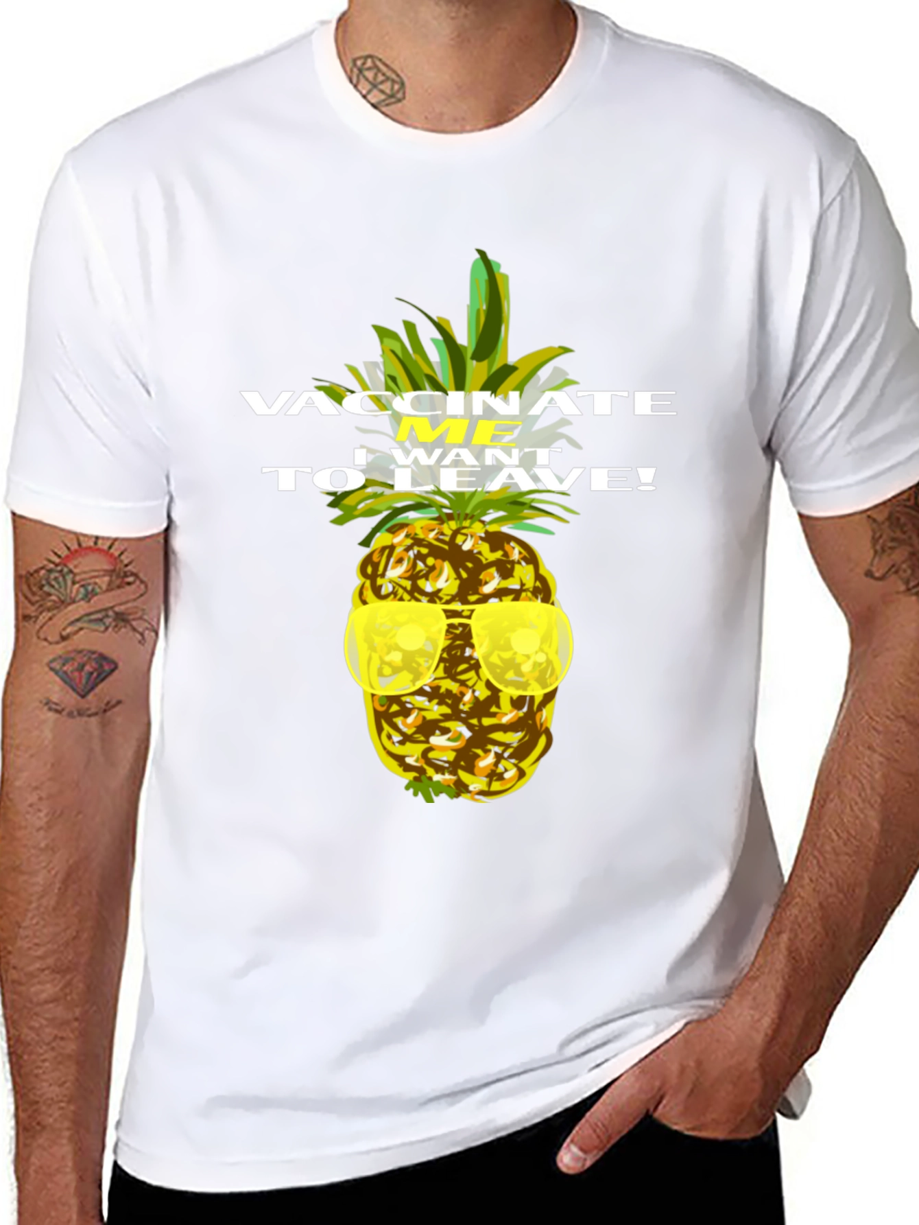Vaccinate Me Pineapple T-Shirt