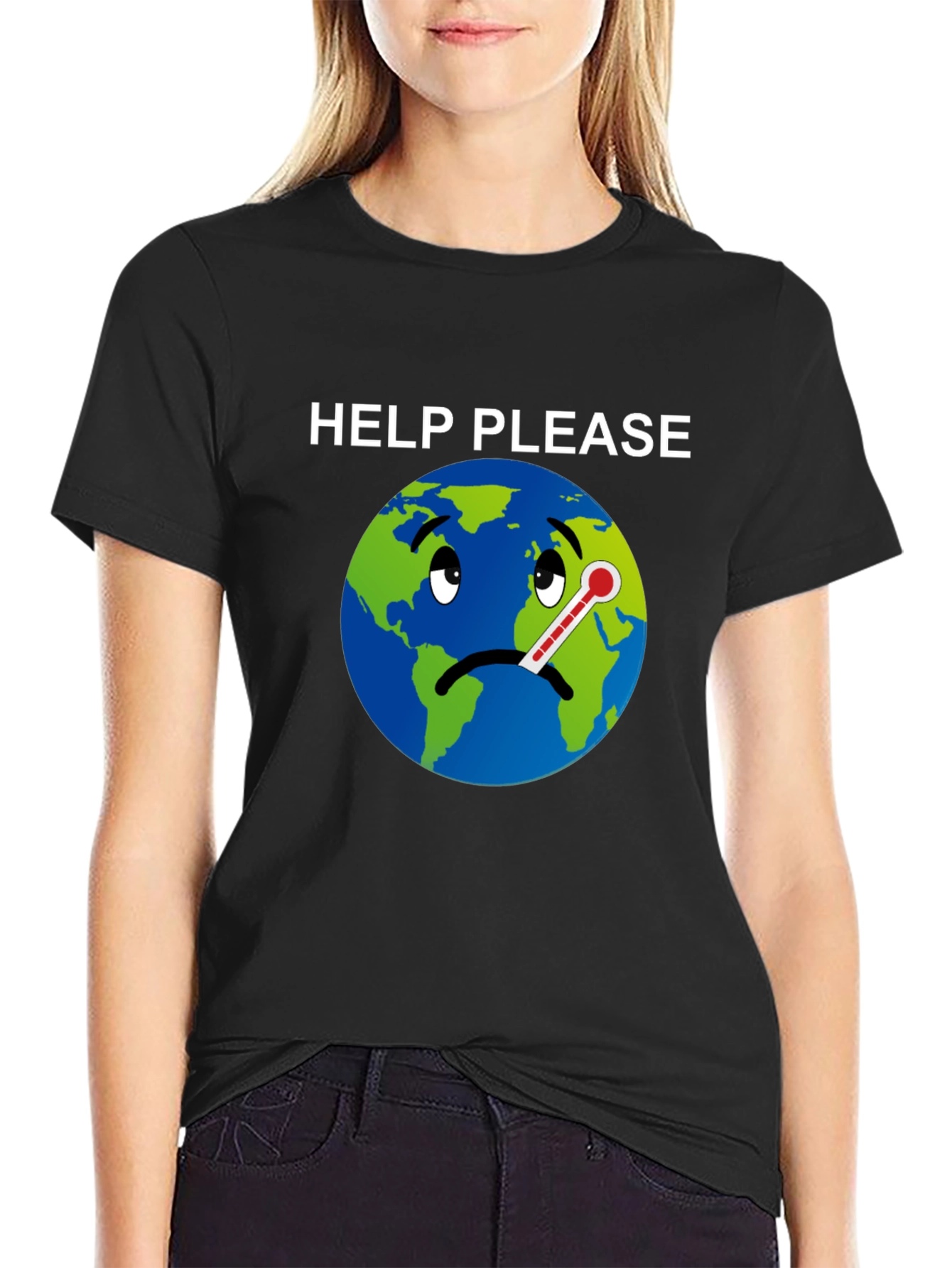 Help Please Graphic T-Shirt - Climate Change Awareness