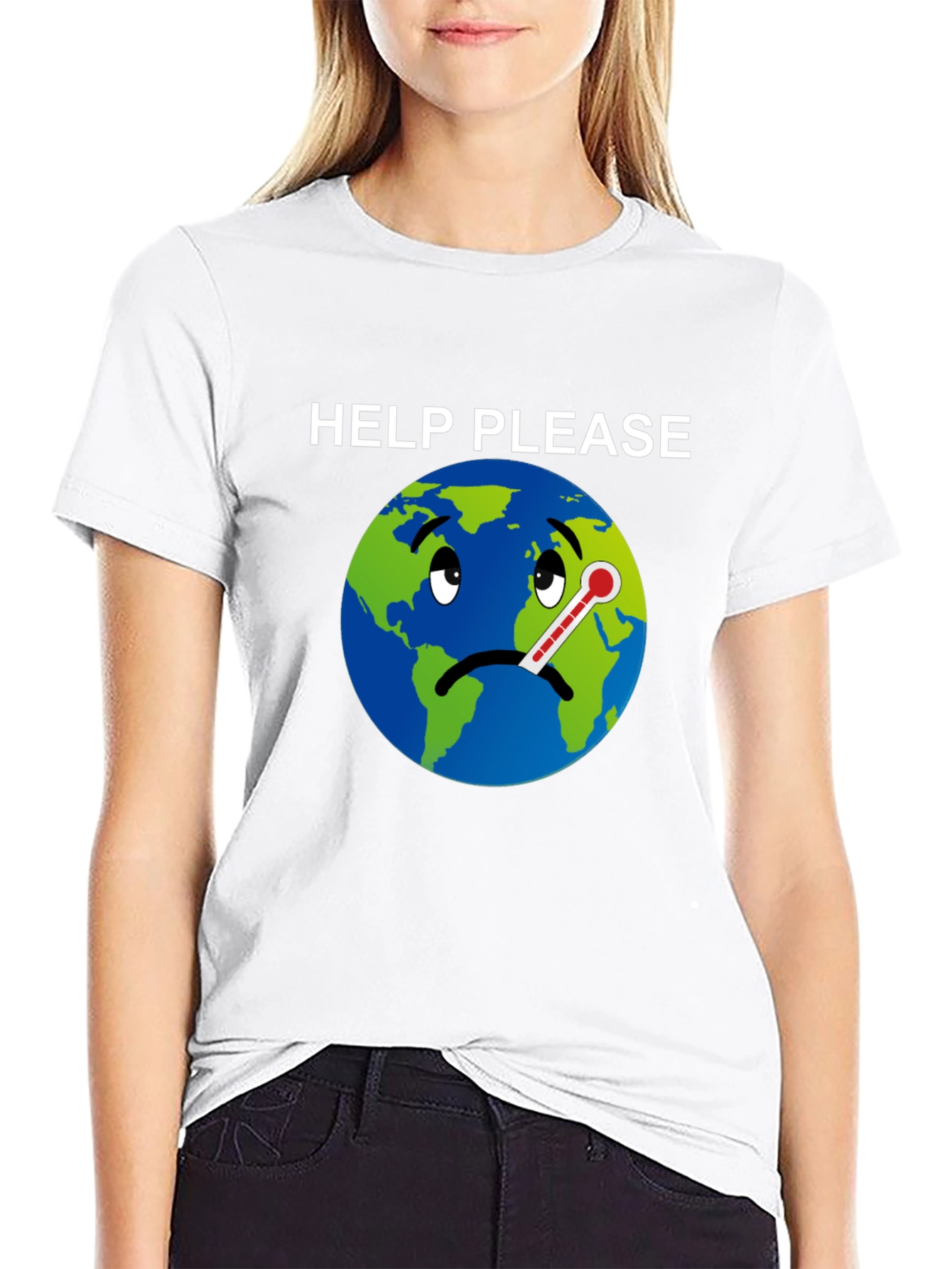 Help Please Graphic T-Shirt - Climate Change Awareness