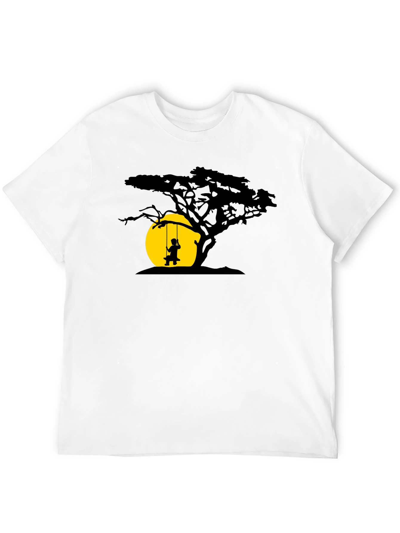 Silhouette Tree & Swing Graphic T-Shirt