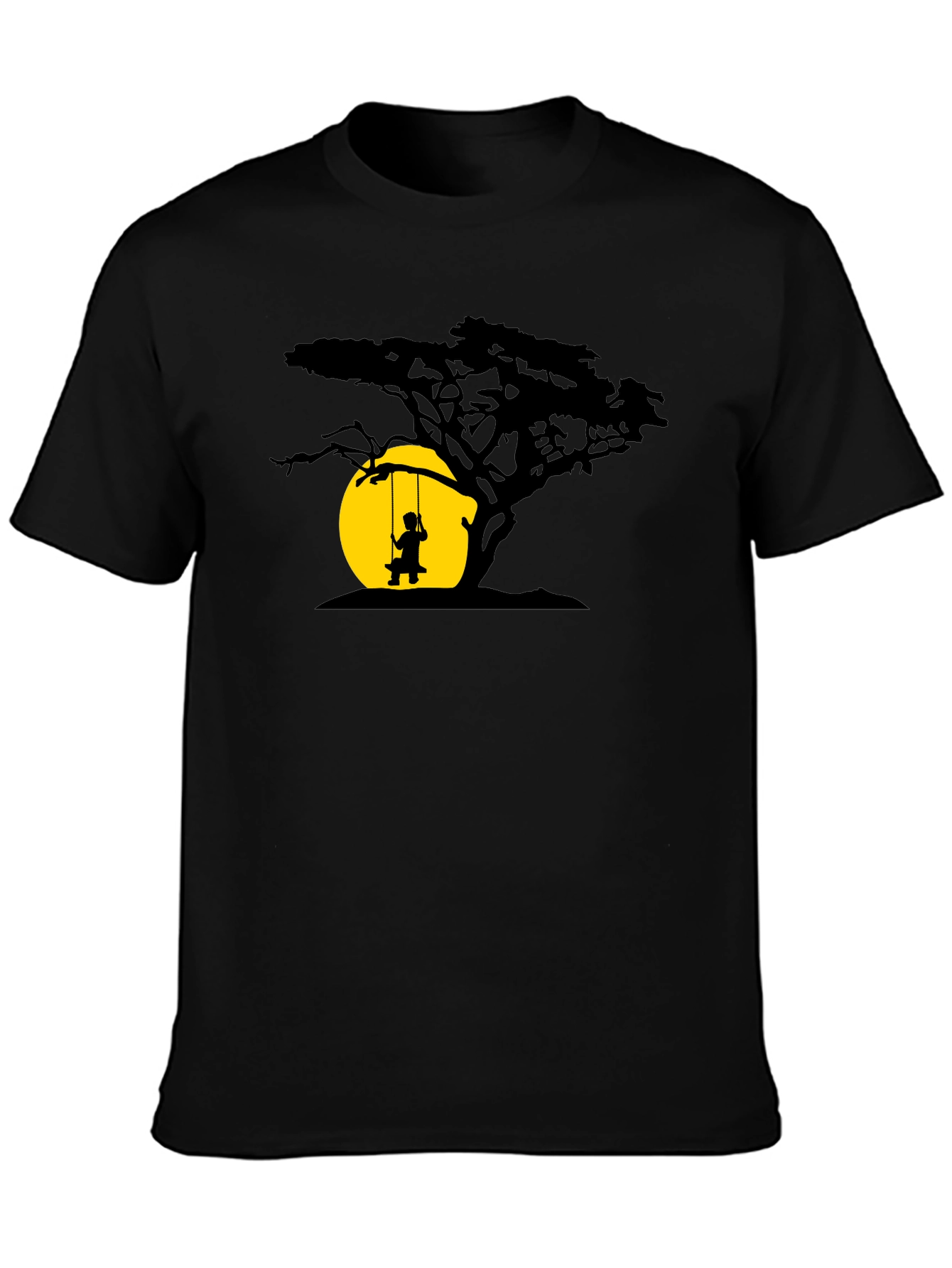 Silhouette Tree & Swing Graphic T-Shirt