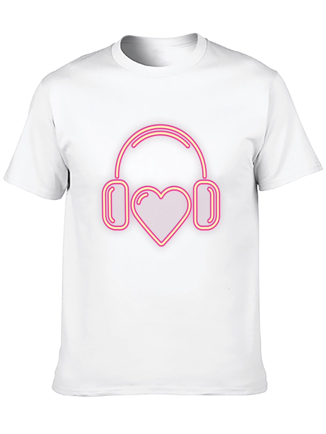 Love Music T-Shirt: Heart Headphones Graphic Tee