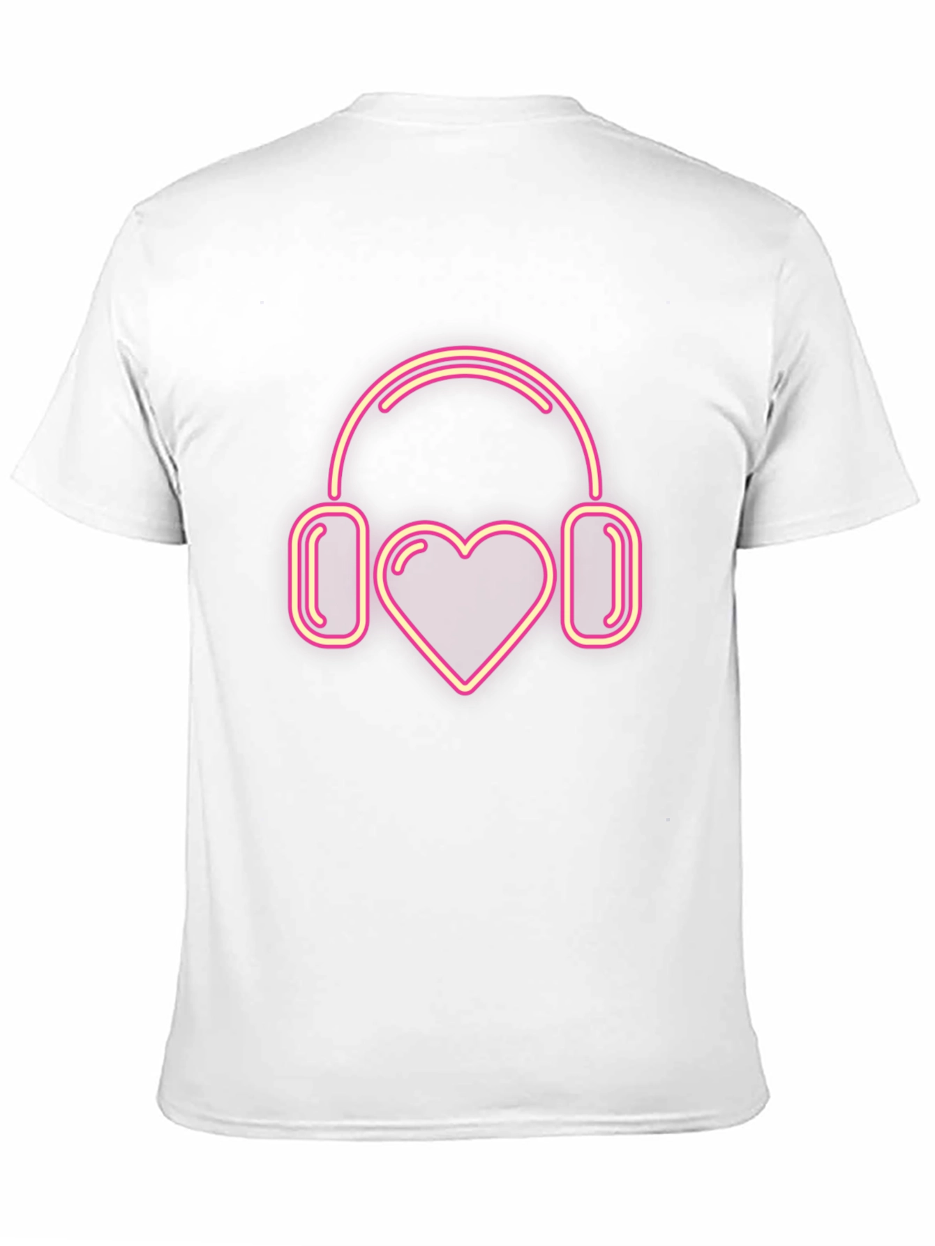 Love Music T-Shirt: Heart Headphones Graphic Tee