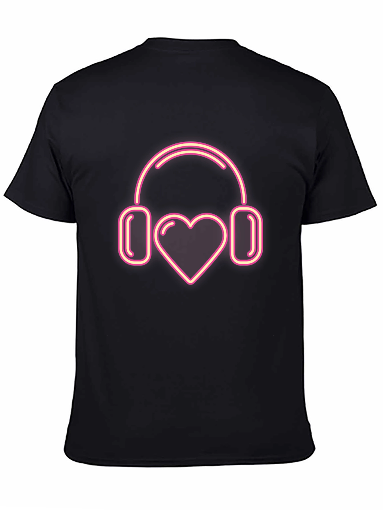 Love Music T-Shirt: Heart Headphones Graphic Tee
