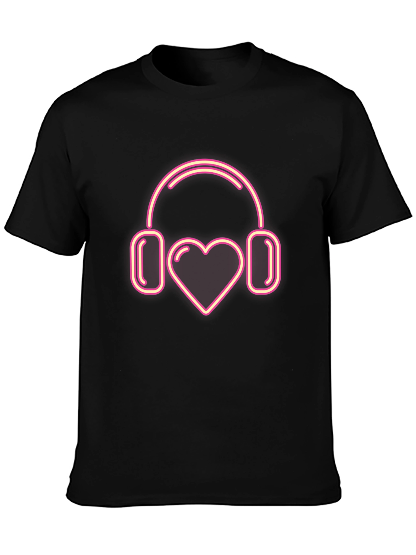 Love Music T-Shirt: Heart Headphones Graphic Tee
