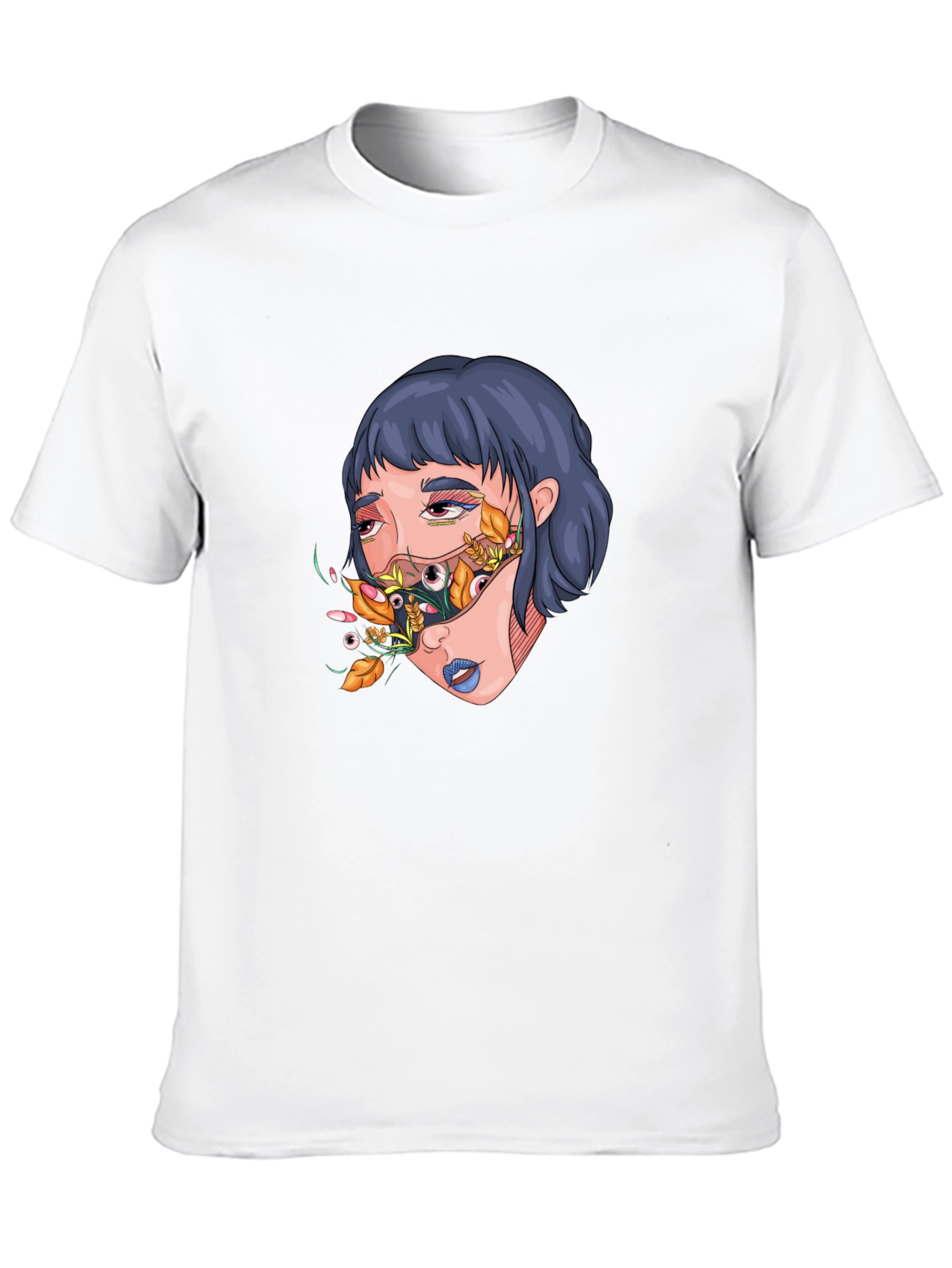 Artistic Graphic Print T-Shirt - Surreal Girl Design