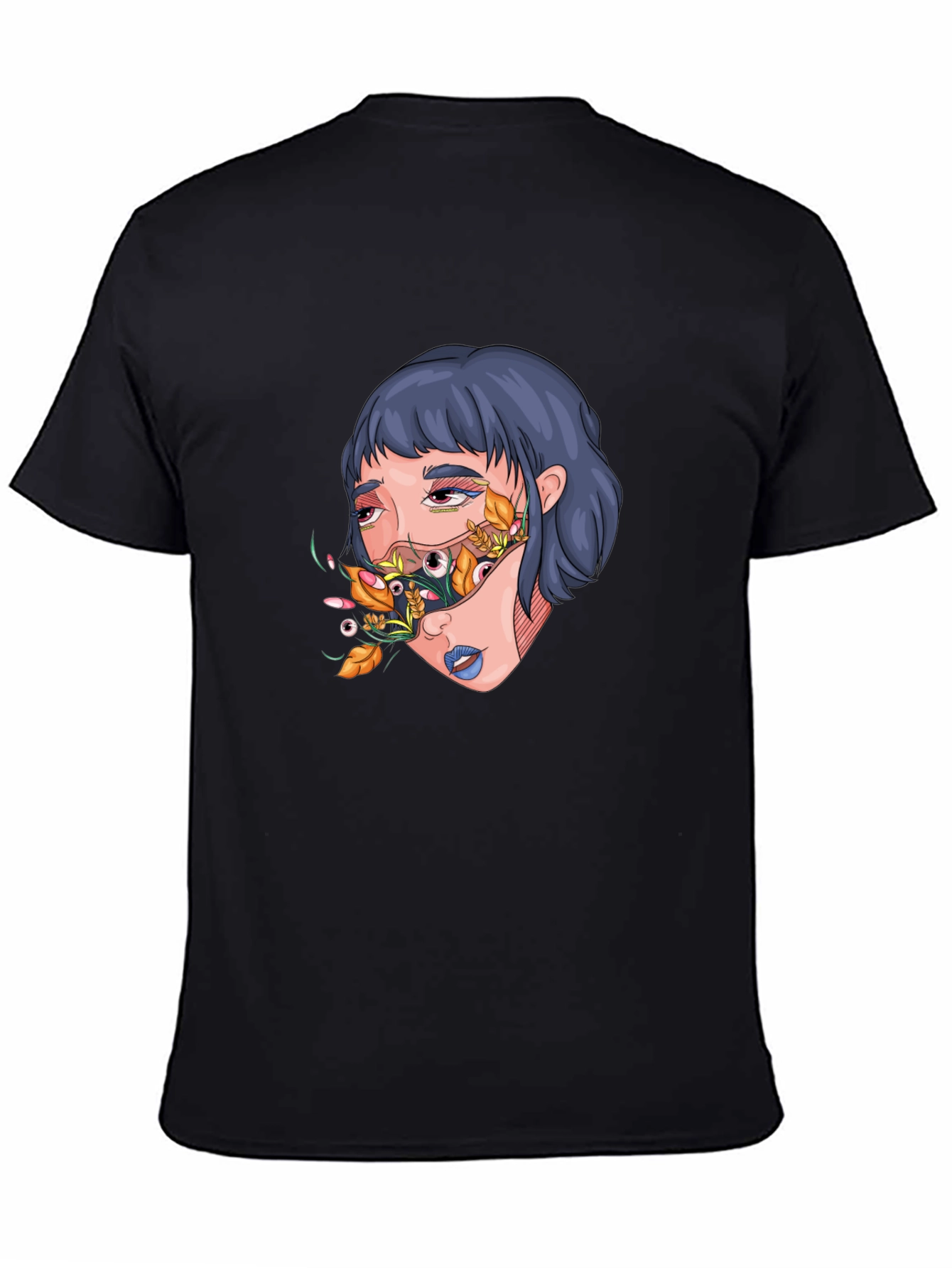 Artistic Graphic Print T-Shirt - Surreal Girl Design