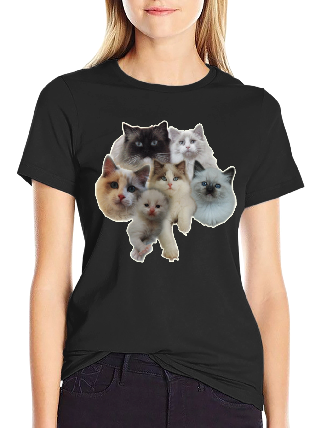 Cats T-Shirt - Cute Kitten Design