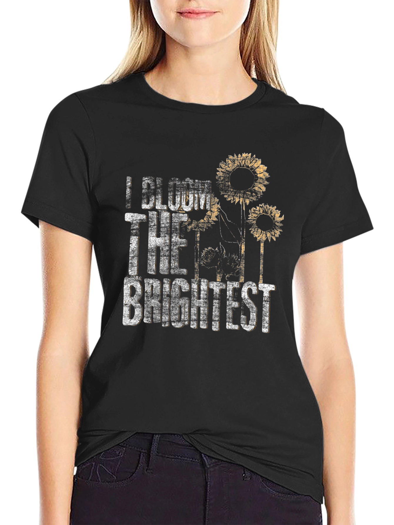 I Bloom the Brightest Sunflower Graphic T-Shirt