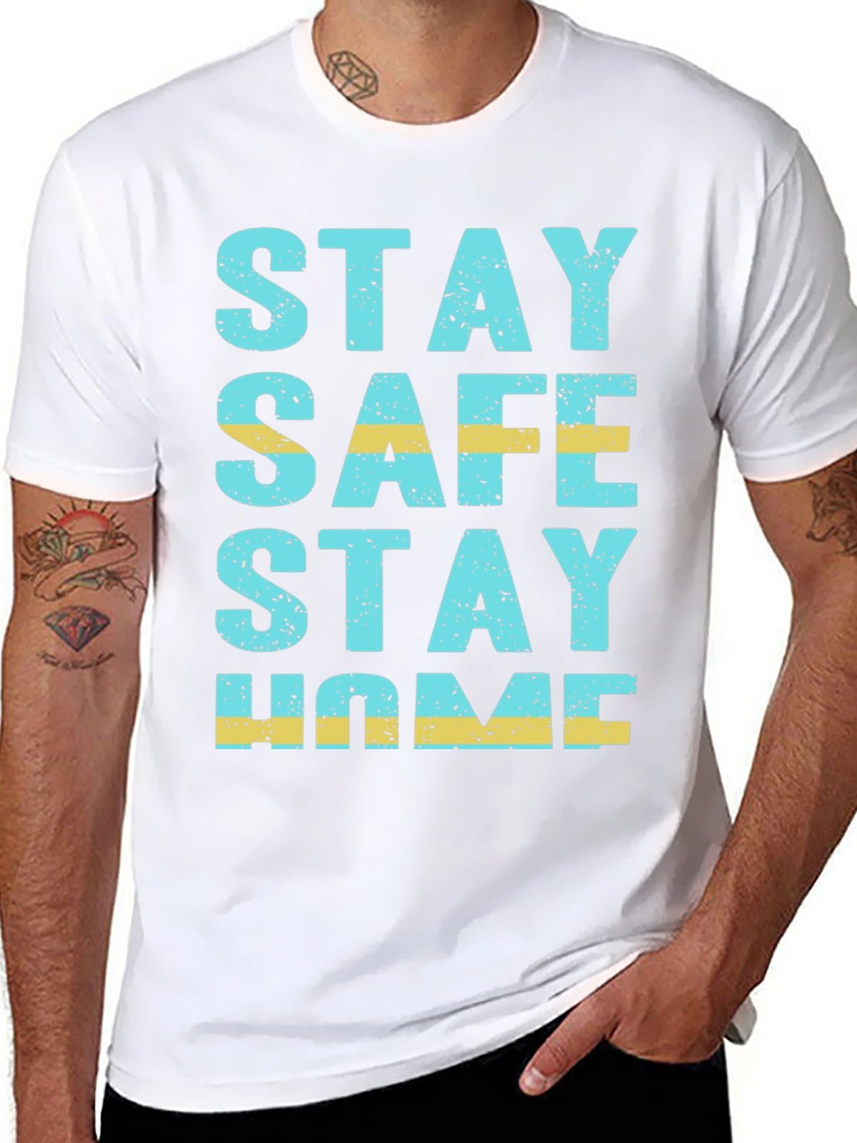Stay Safe Stay Home Graphic Tee