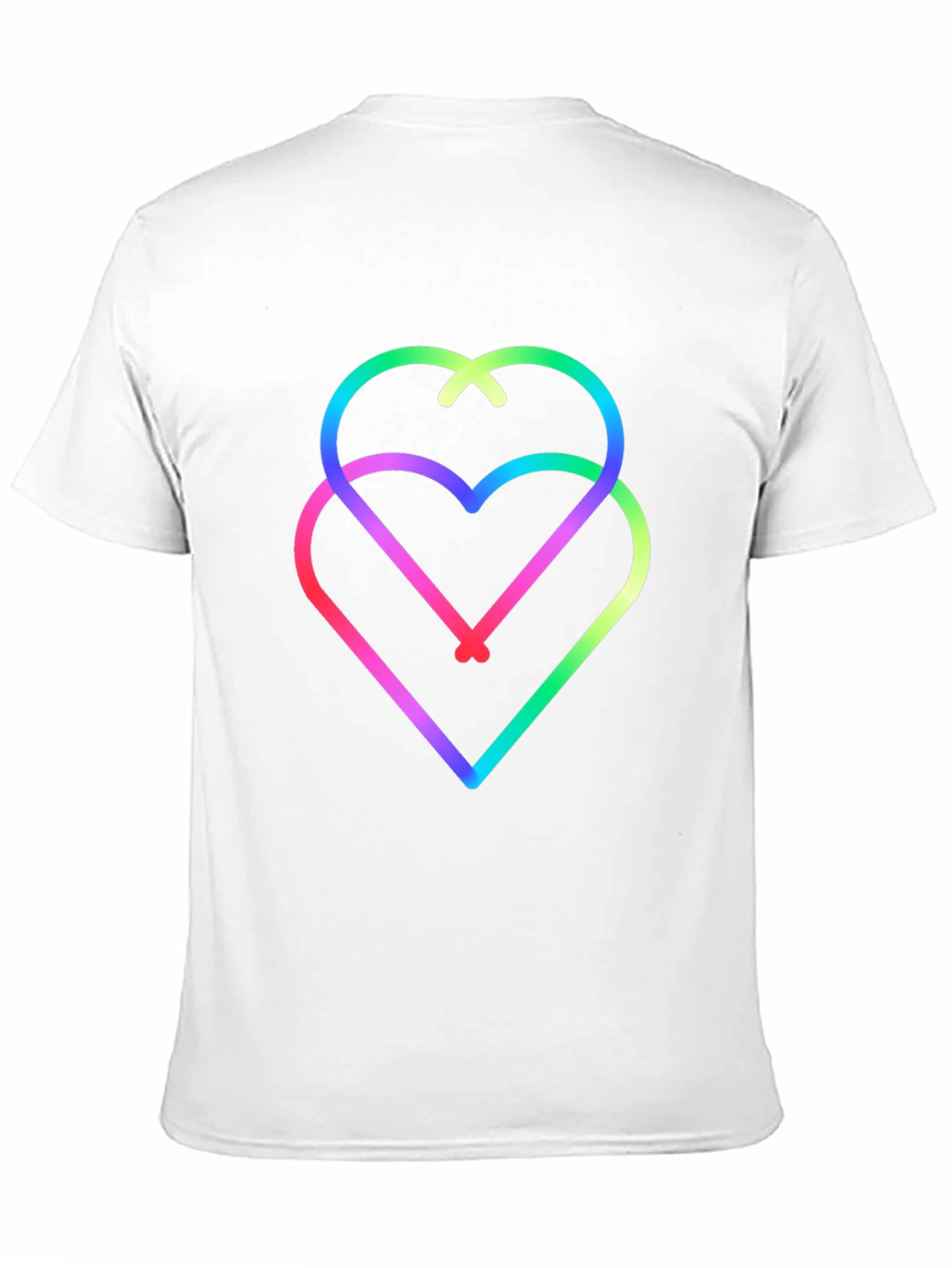 Rainbow Hearts Black Tee - Unique Graphic Design