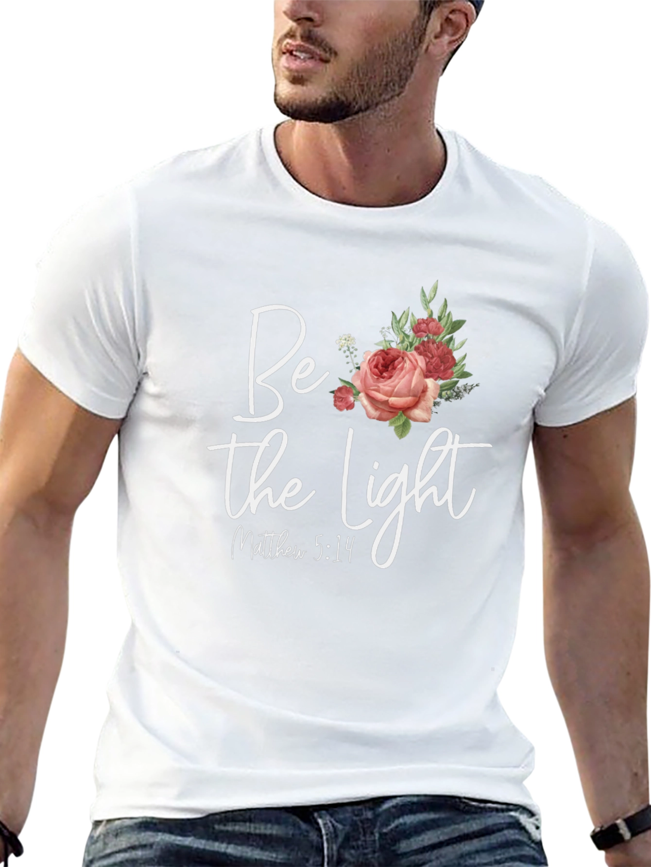 Be the Light Floral Graphic Tee
