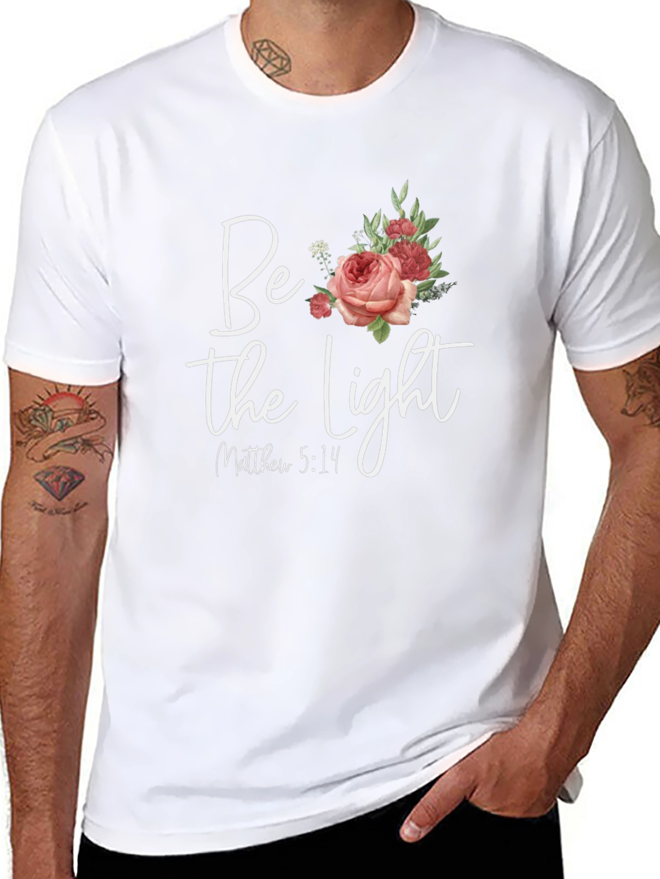 Be the Light Floral Graphic Tee