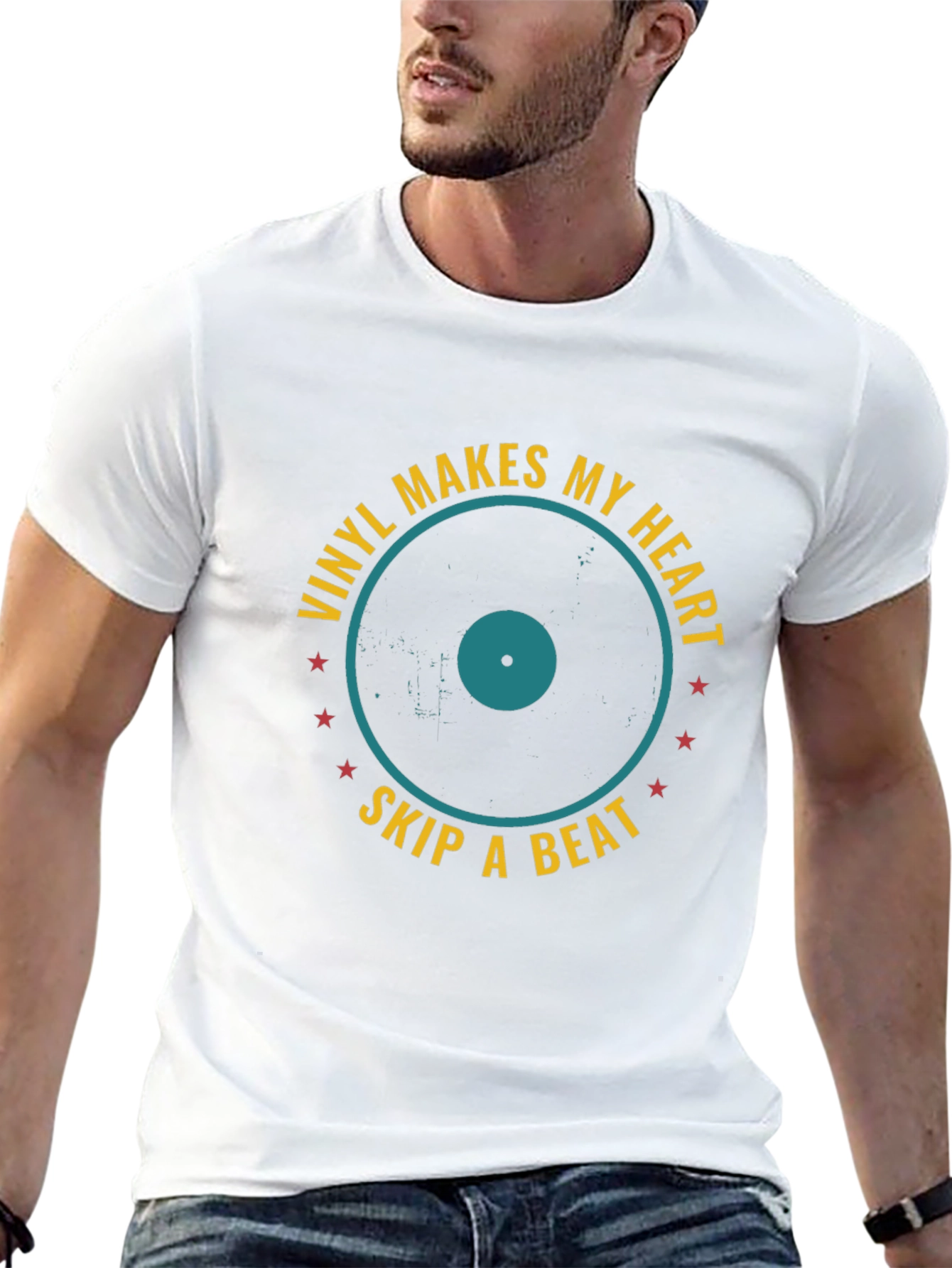 Vinyl Makes My Heart Skip A Beat T-Shirt