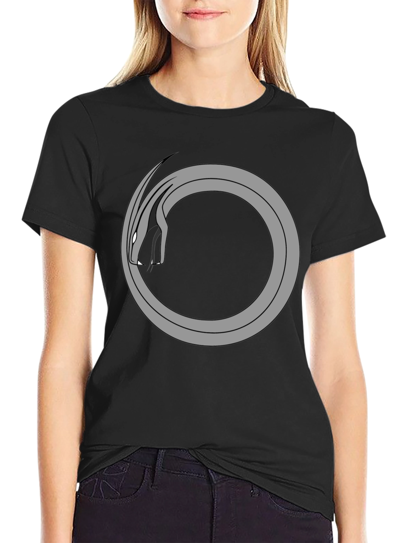 Ouroboros Dragon Graphic T-Shirt - Symbolic Style