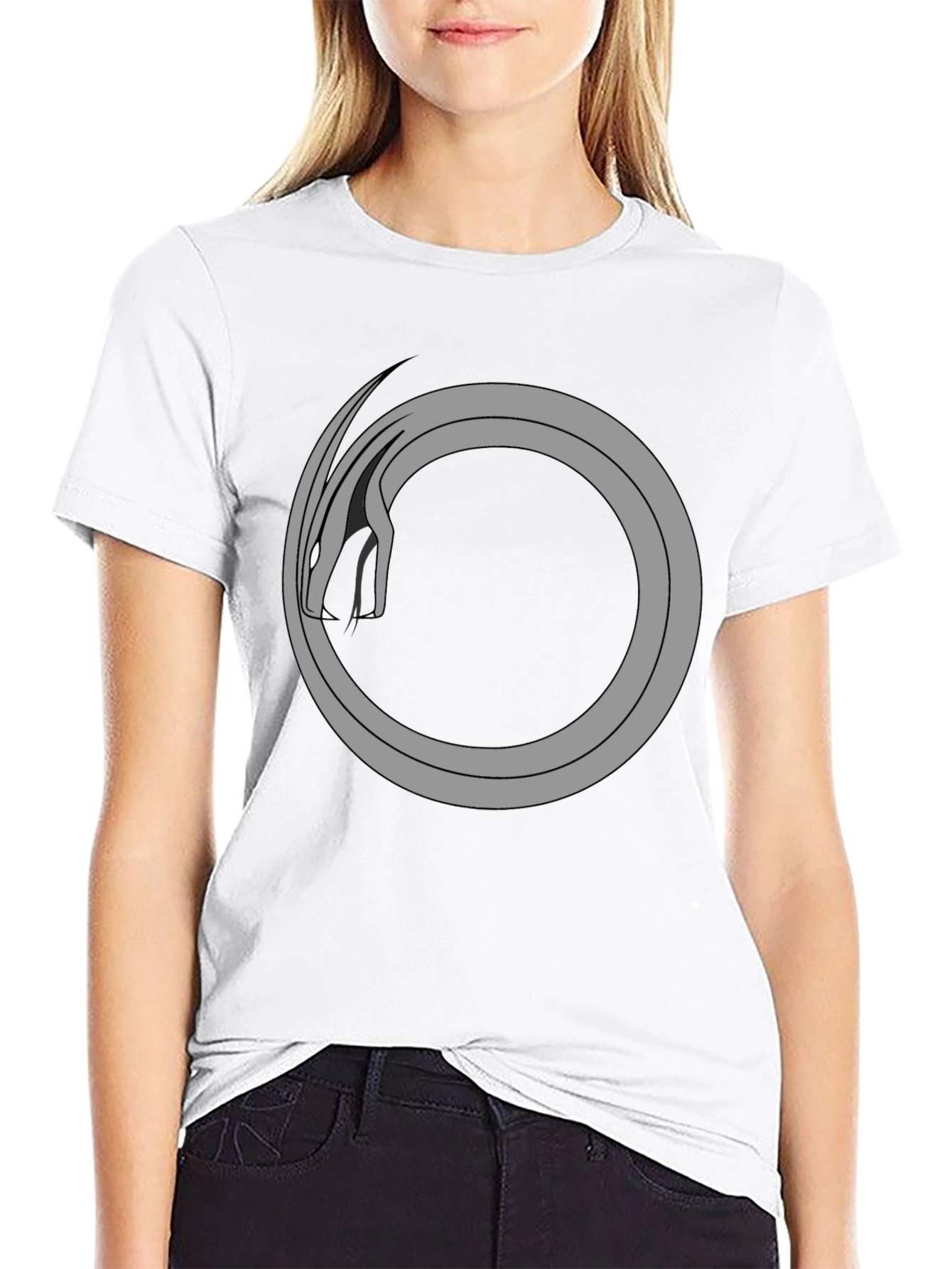 Ouroboros Dragon Graphic T-Shirt - Symbolic Style