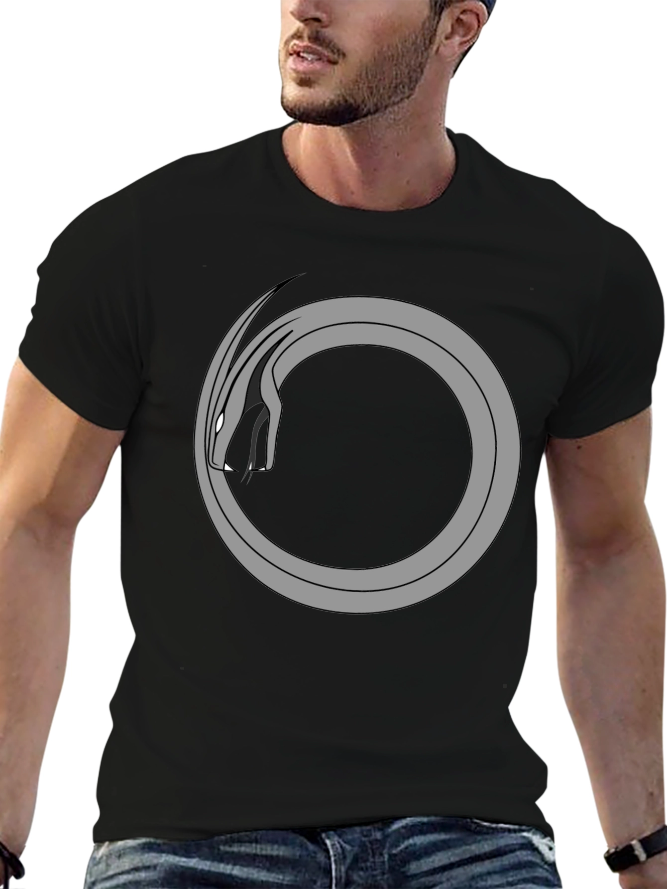 Ouroboros Dragon Graphic T-Shirt - Symbolic Style