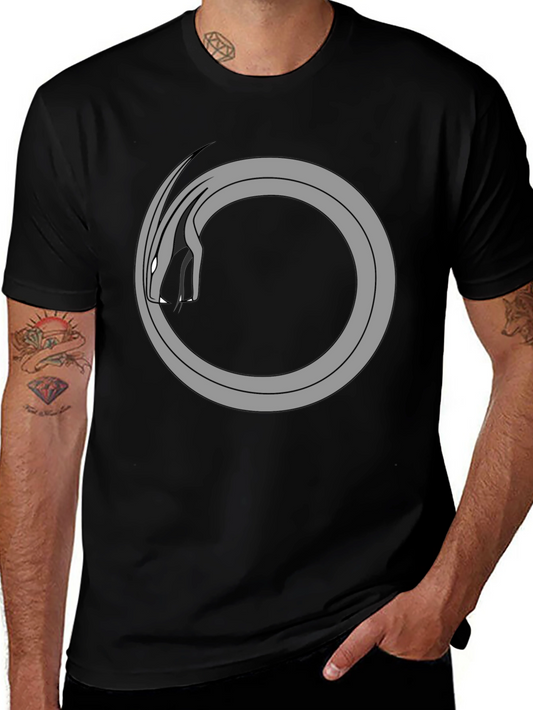 Ouroboros Dragon Graphic T-Shirt - Symbolic Style