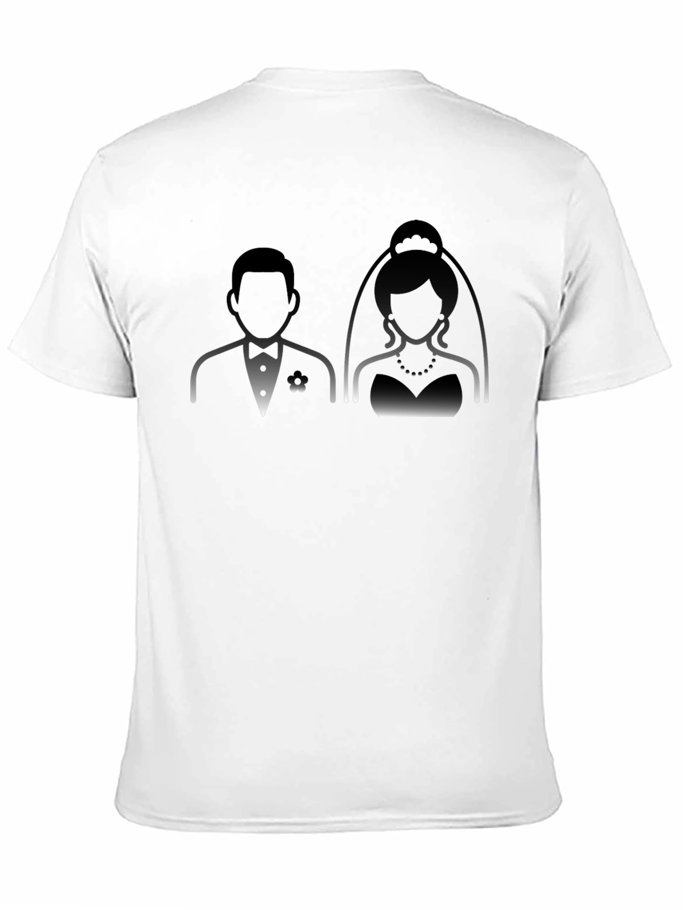Bride and Groom Graphic Tee - Black Cotton T-Shirt