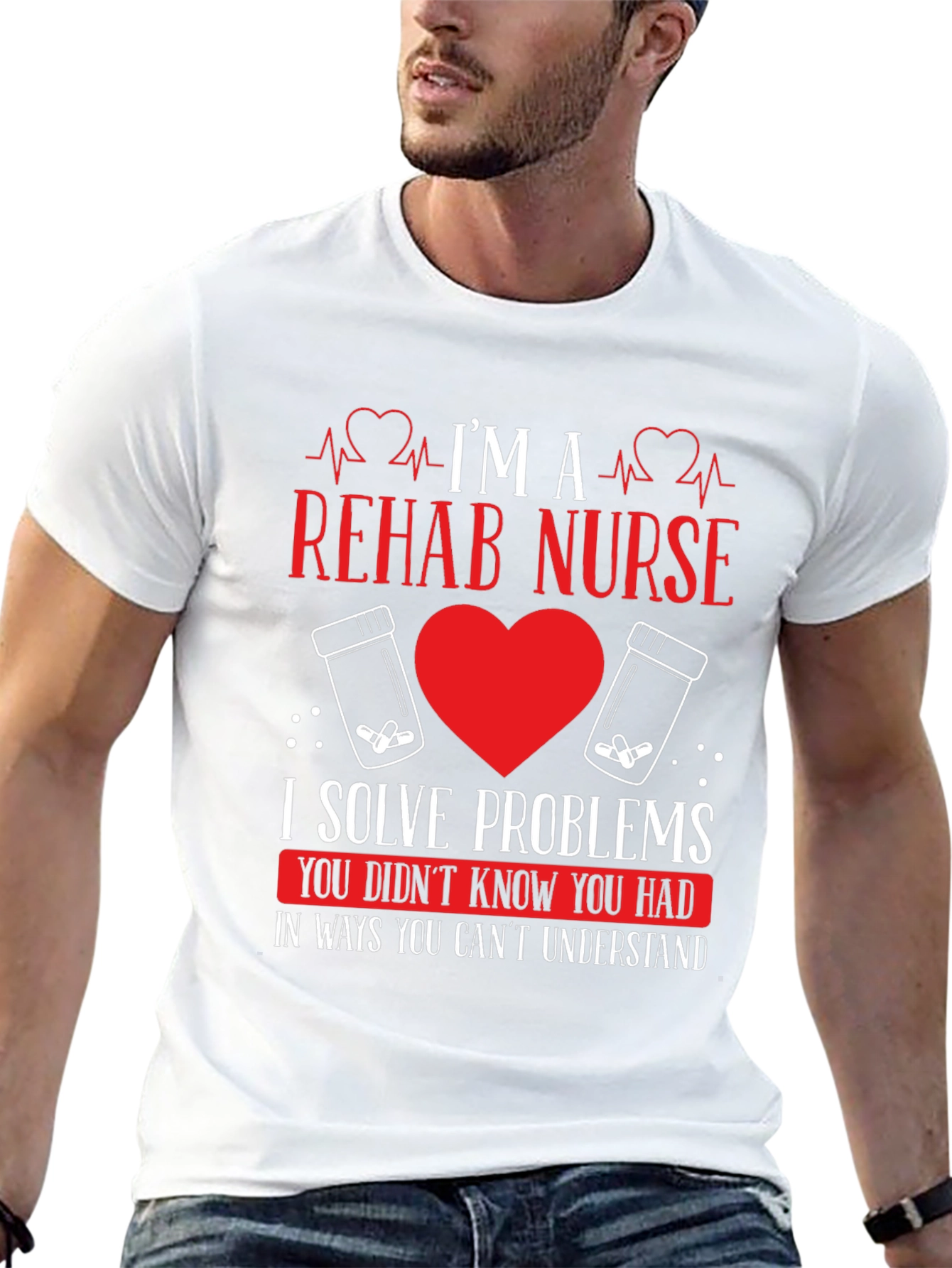 Rehab Nurse T-Shirt - I Solve Problems Funny Tee
