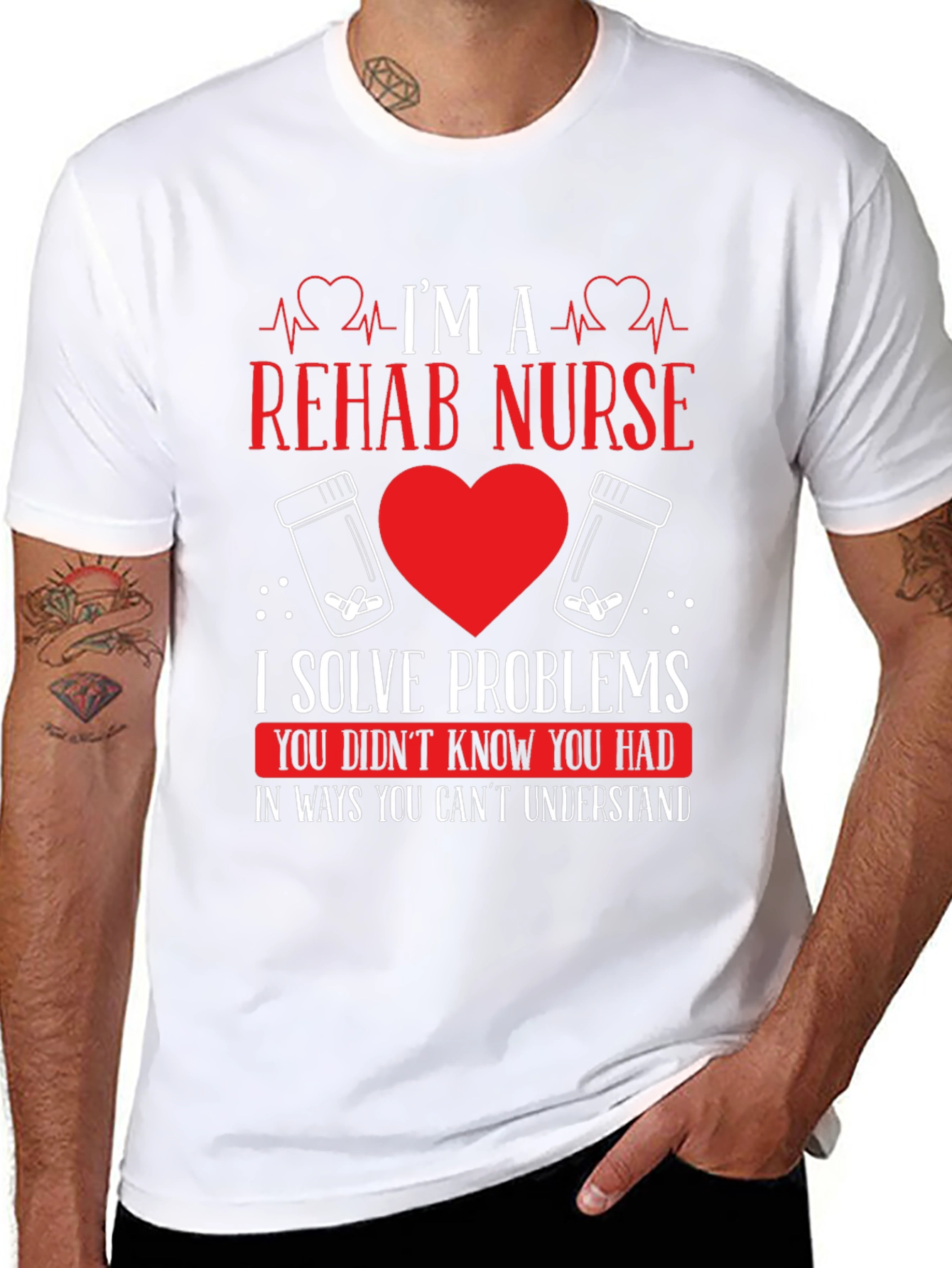 Rehab Nurse T-Shirt - I Solve Problems Funny Tee