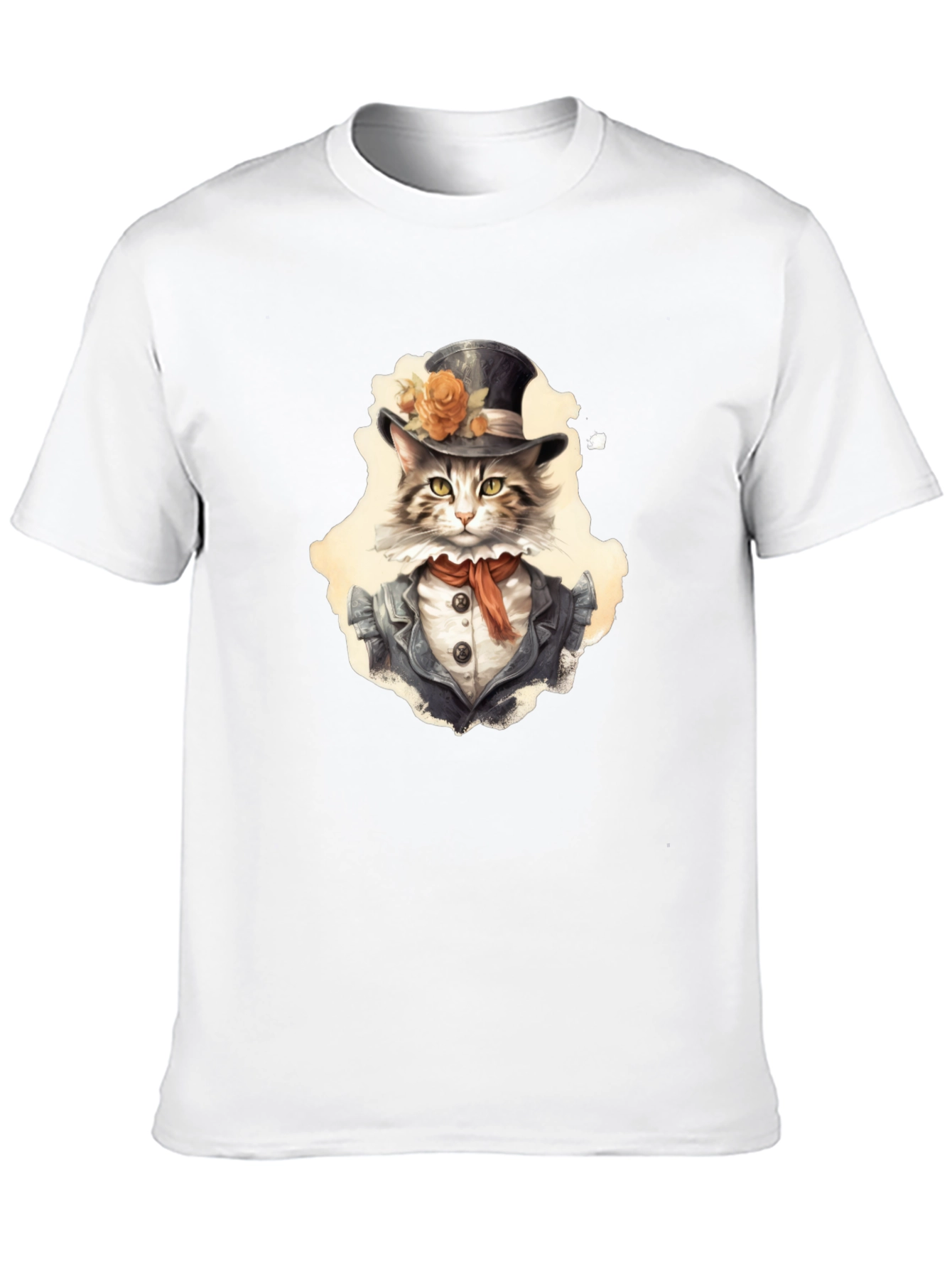 Dapper Cat T-Shirt - Top Hat & Tails!