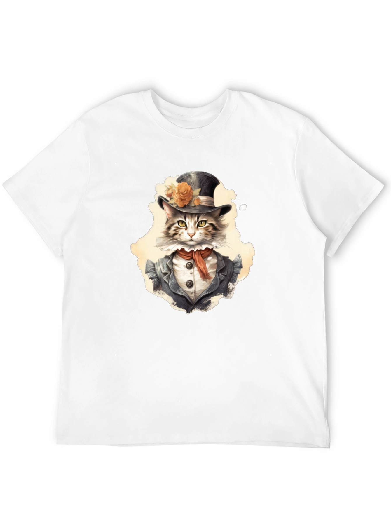Dapper Cat T-Shirt - Top Hat & Tails!