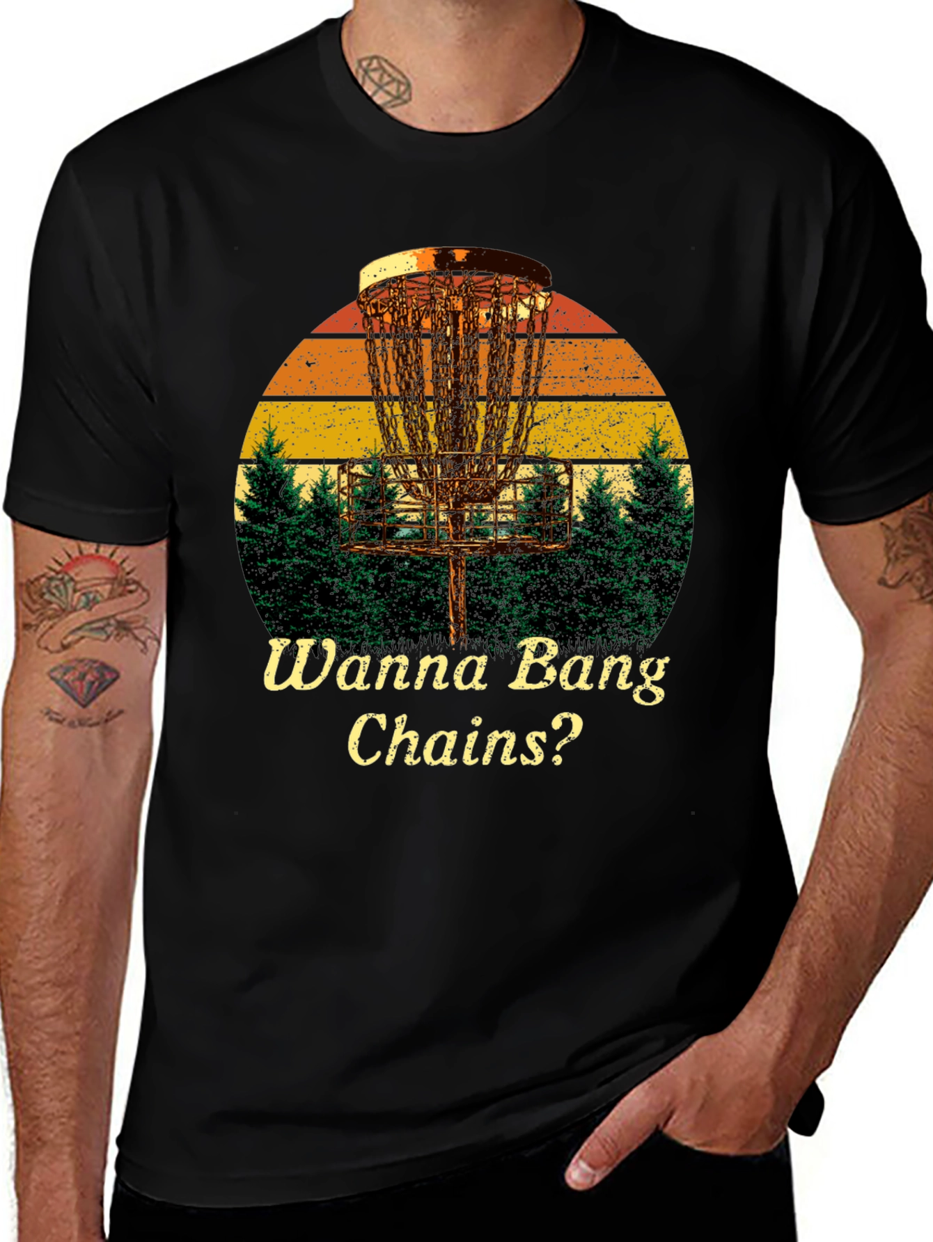 Wanna Bang Chains? Disc Golf Graphic Tee