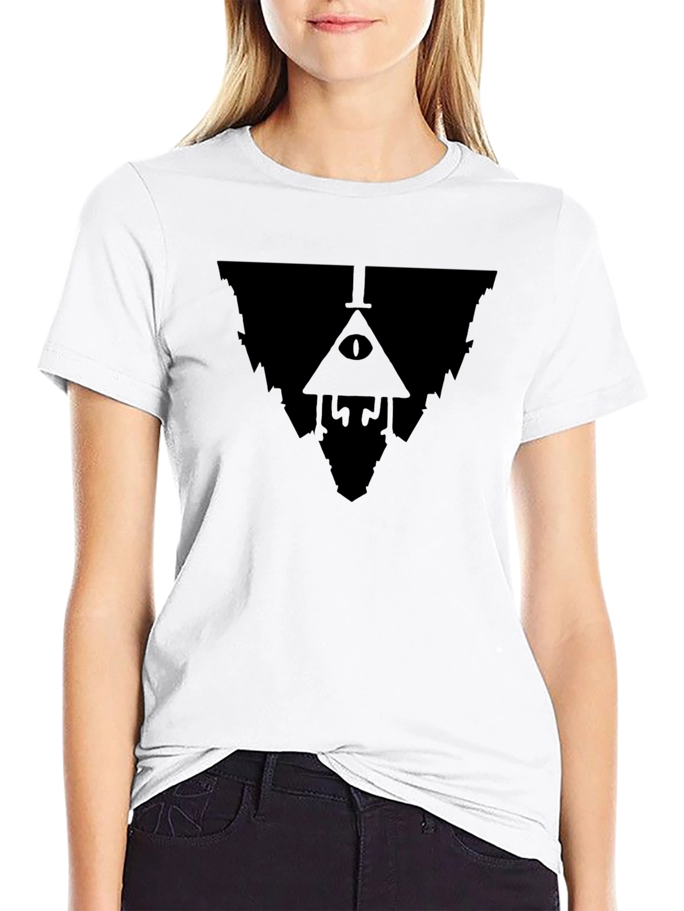 Gravity Falls Bill Cipher Inverted Black T-Shirt