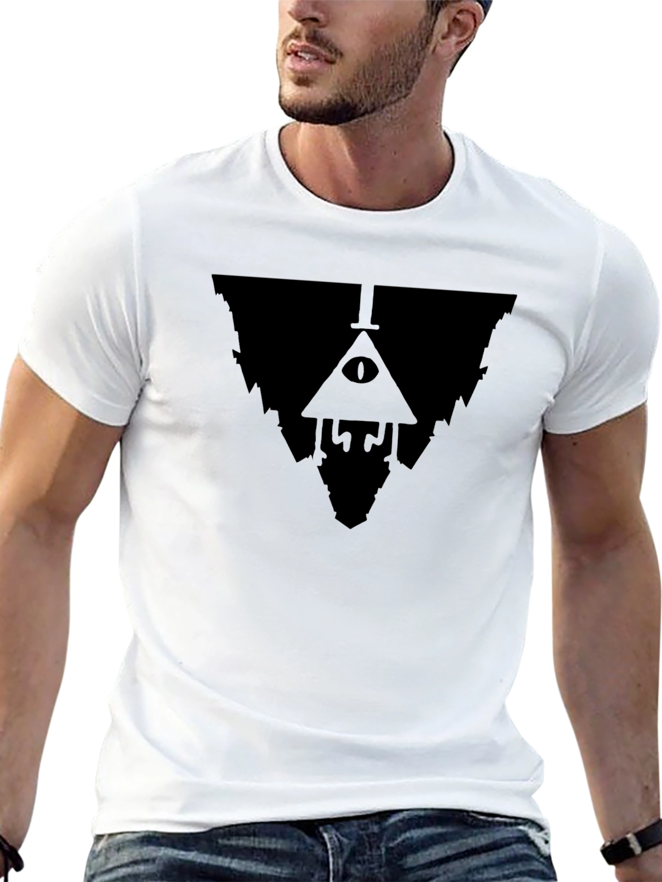 Gravity Falls Bill Cipher Inverted Black T-Shirt