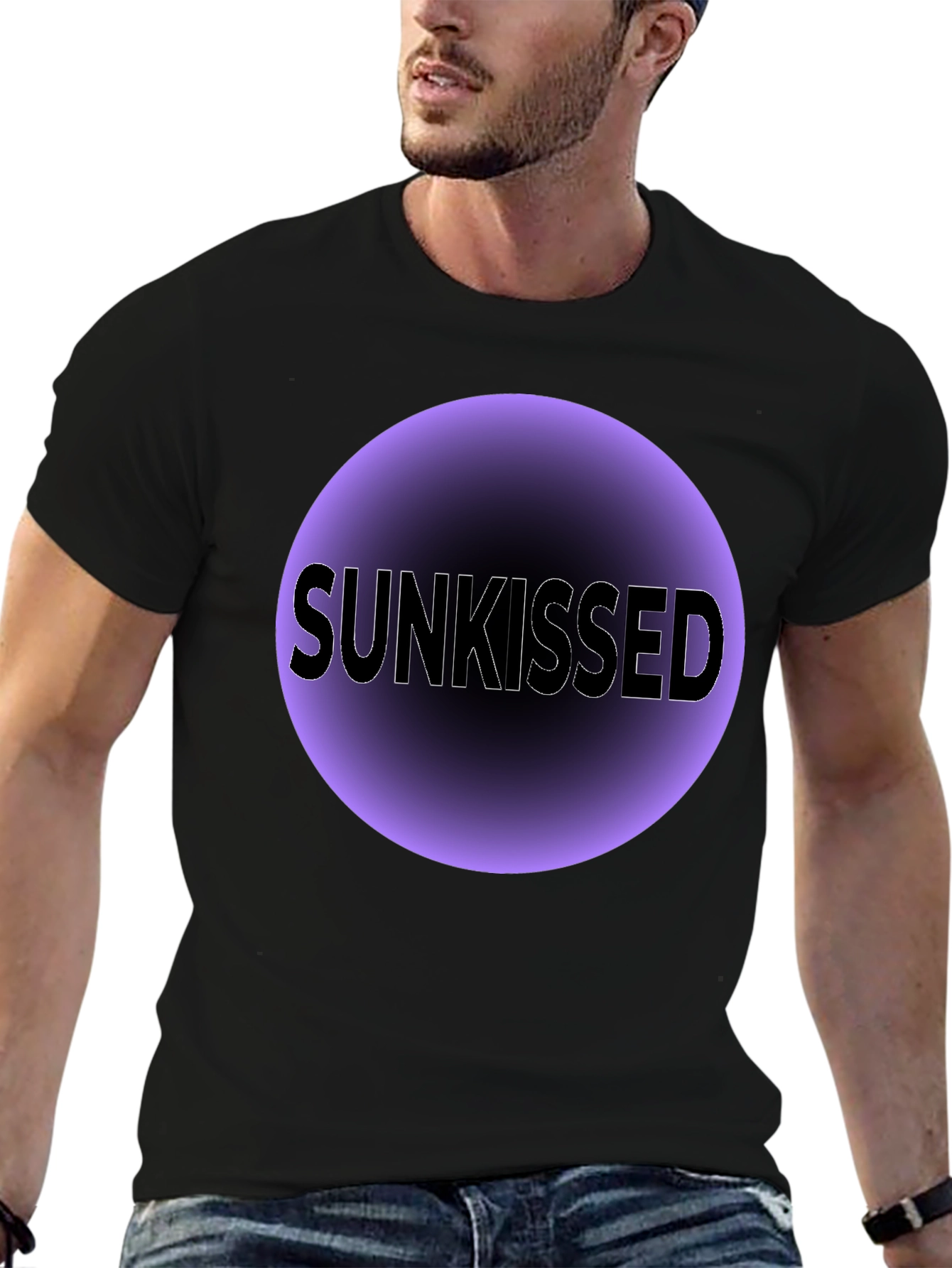 Sunkissed Graphic Tee - Soft Black Cotton Blend