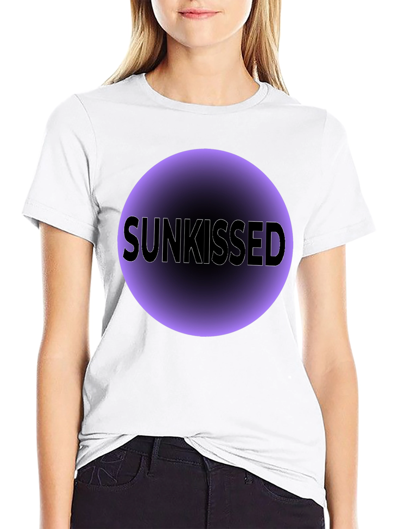 Sunkissed Graphic Tee - Soft Black Cotton Blend