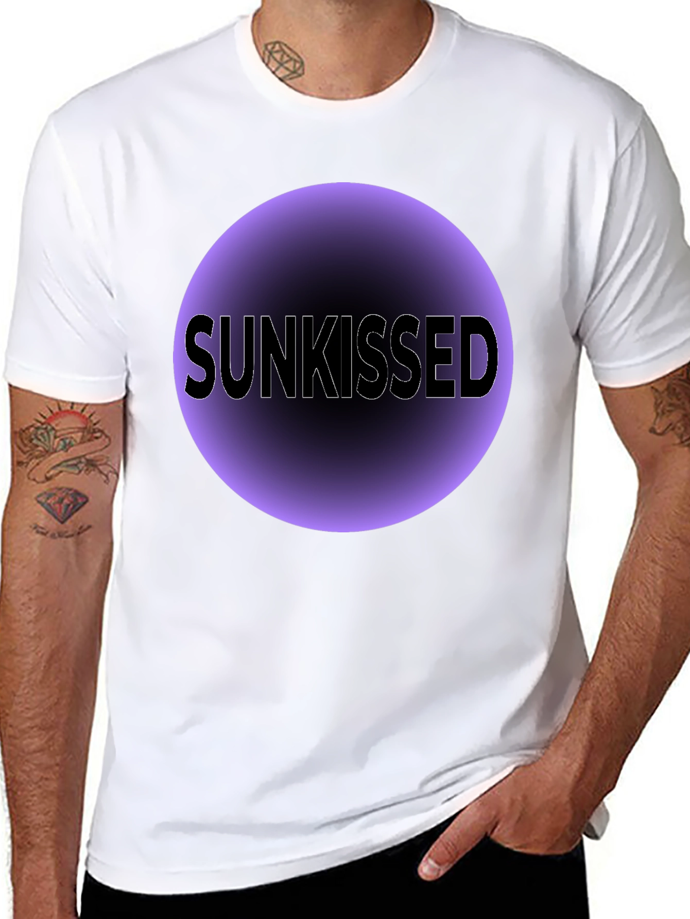 Sunkissed Graphic Tee - Soft Black Cotton Blend