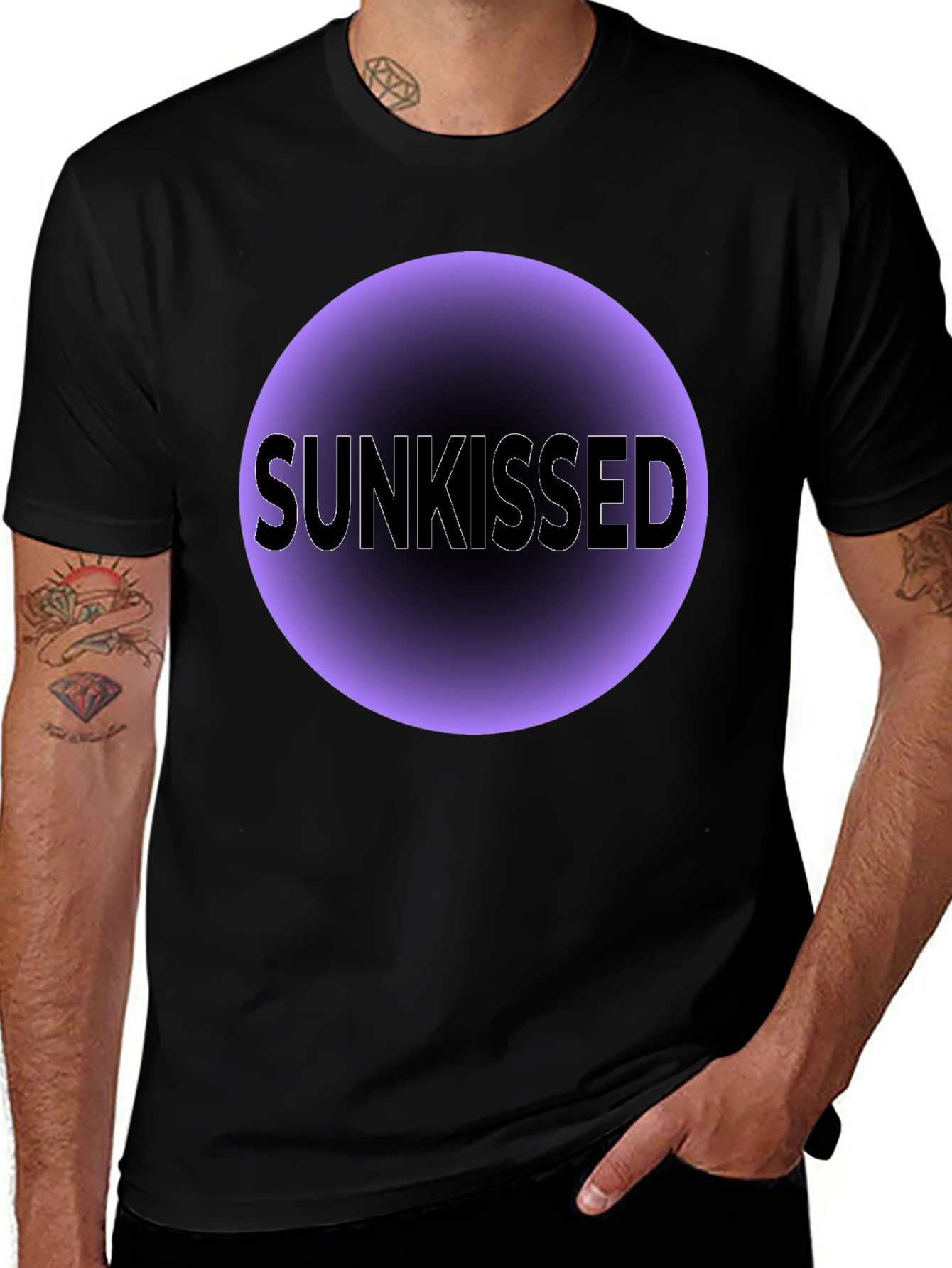 Sunkissed Graphic Tee - Soft Black Cotton Blend
