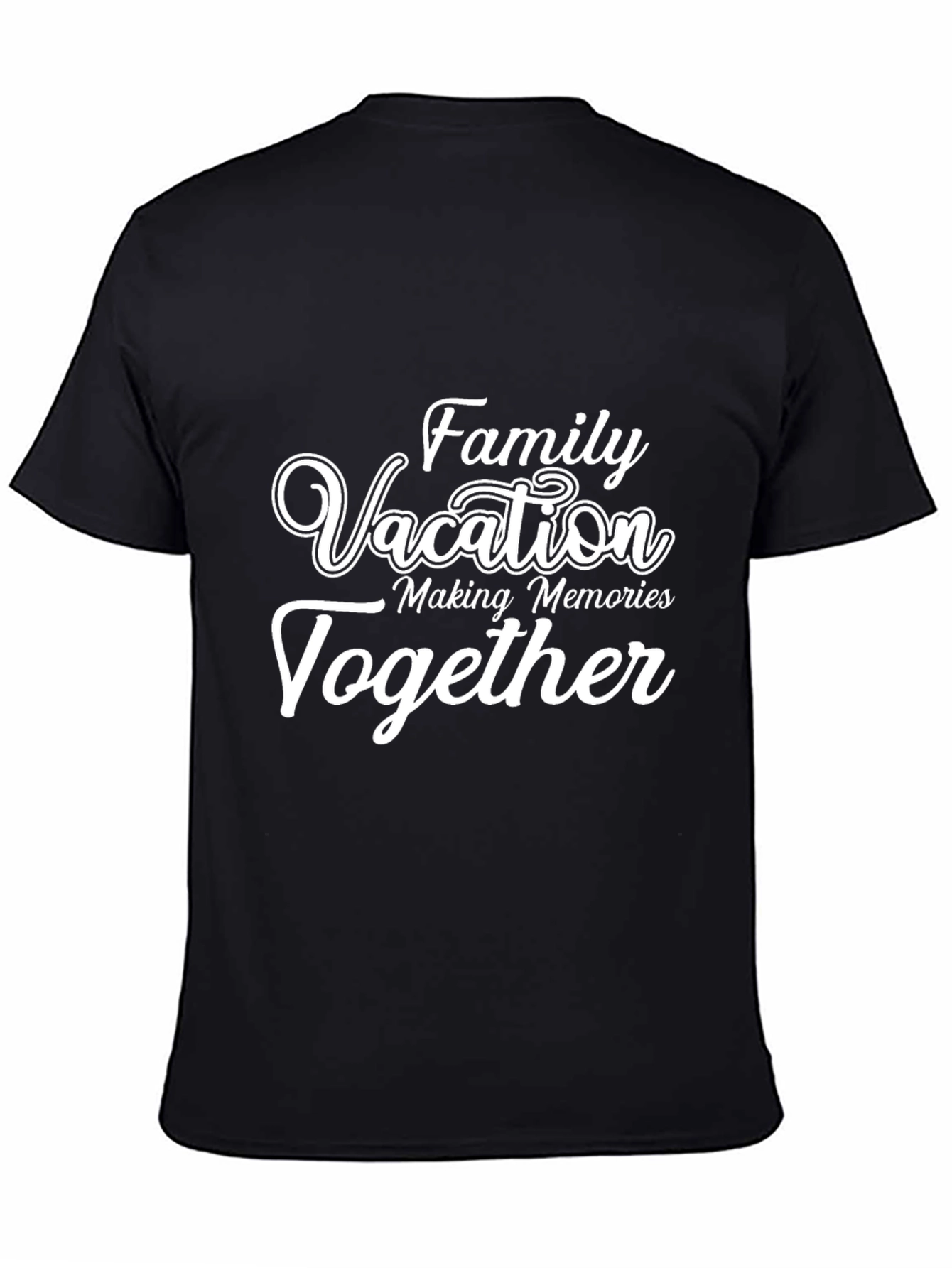 Family Vacation Memories Black T-Shirt