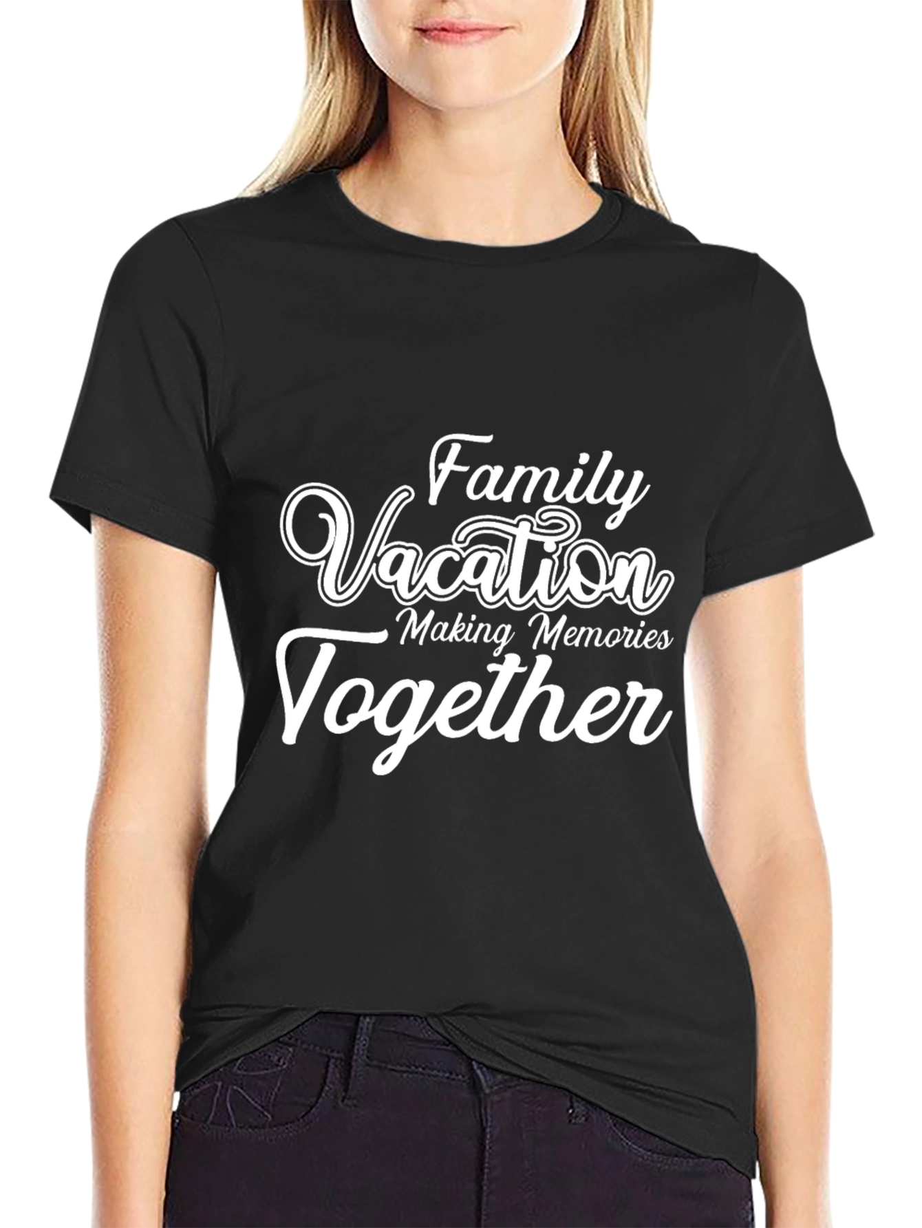 Family Vacation Memories Black T-Shirt