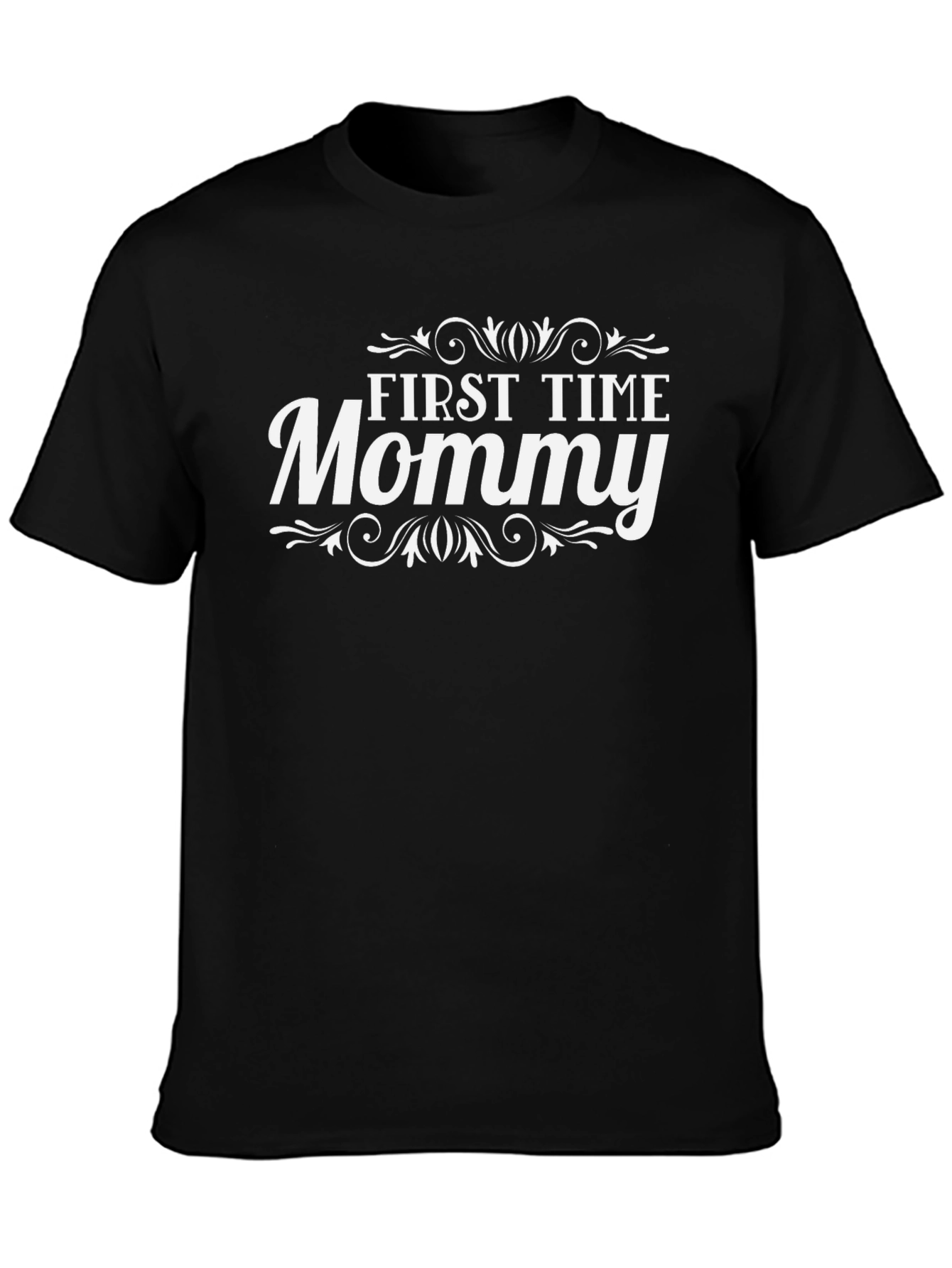 First Time Mommy Black T-Shirt