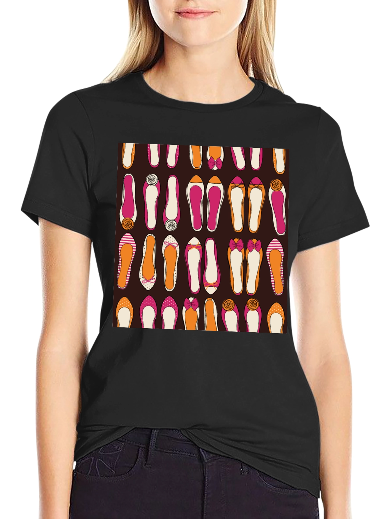 Stylish Shoes Pattern Graphic Tee