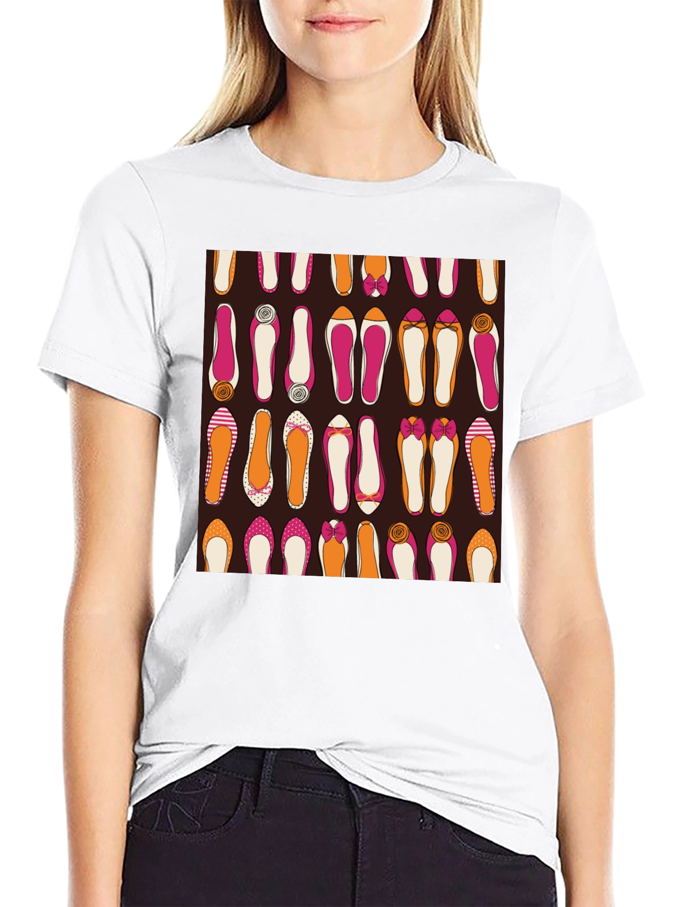 Stylish Shoes Pattern Graphic Tee