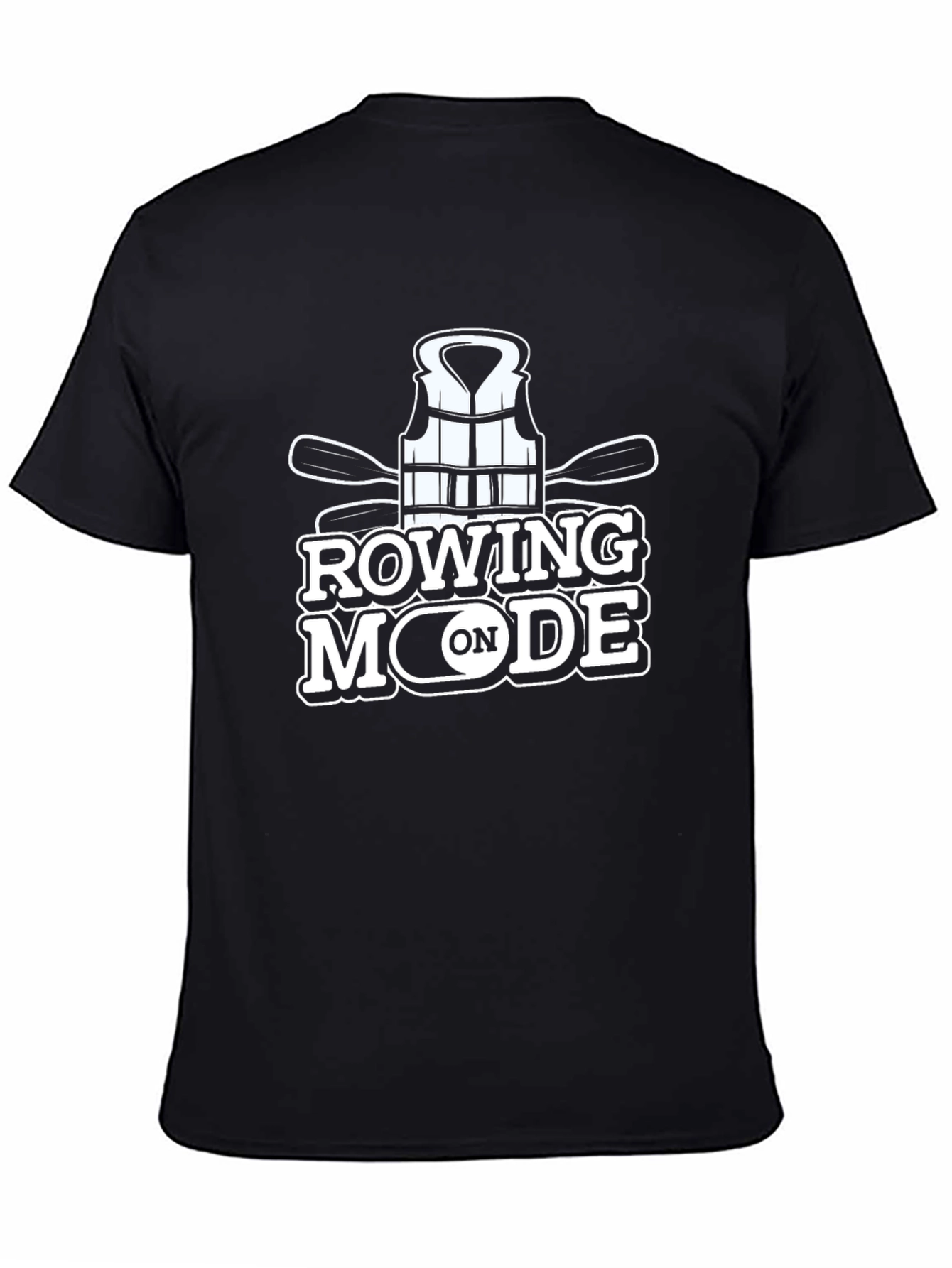 Rowing Mode T-Shirt: Paddles & Life Vest Graphic Tee