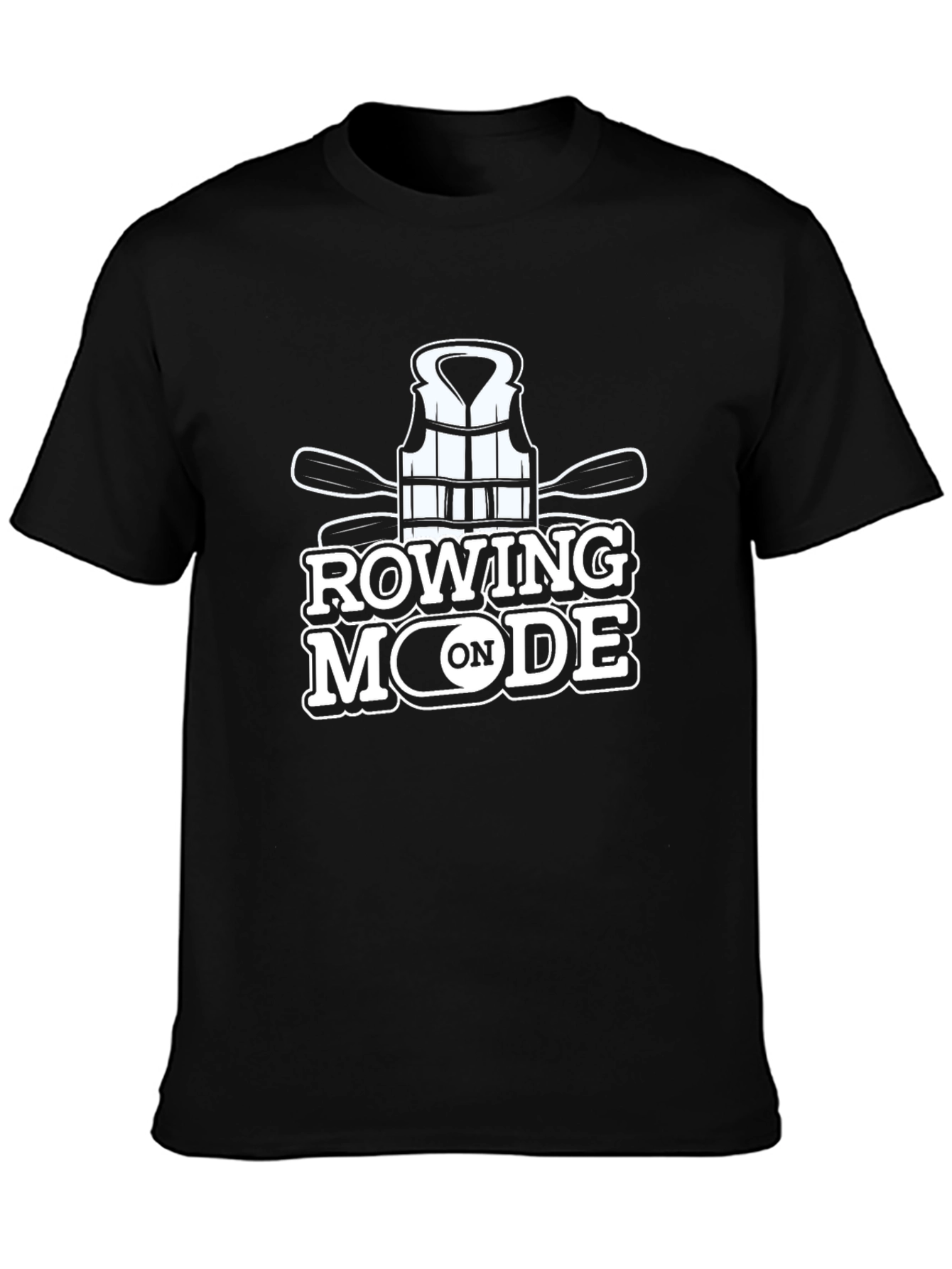 Rowing Mode T-Shirt: Paddles & Life Vest Graphic Tee
