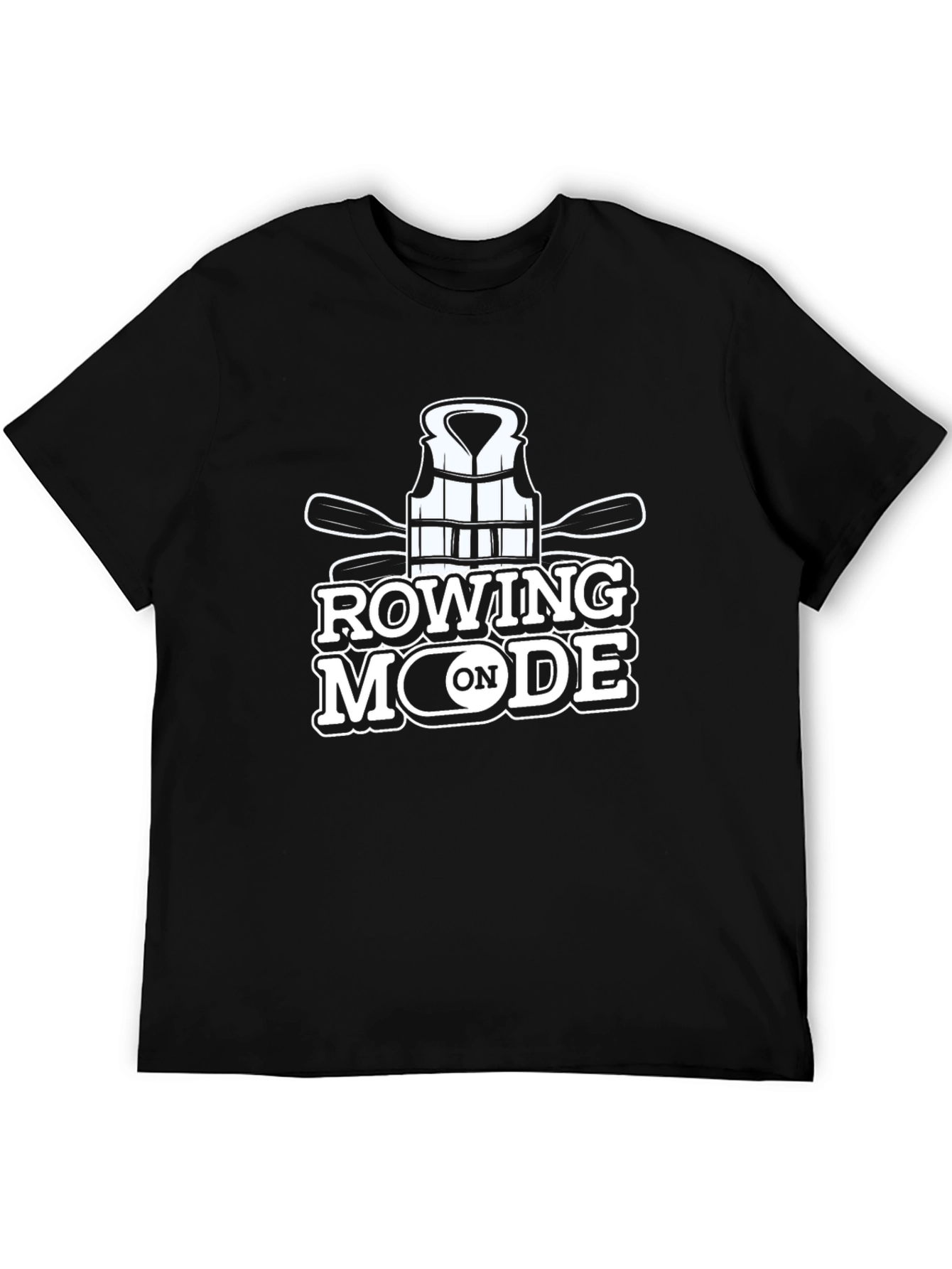 Rowing Mode T-Shirt: Paddles & Life Vest Graphic Tee
