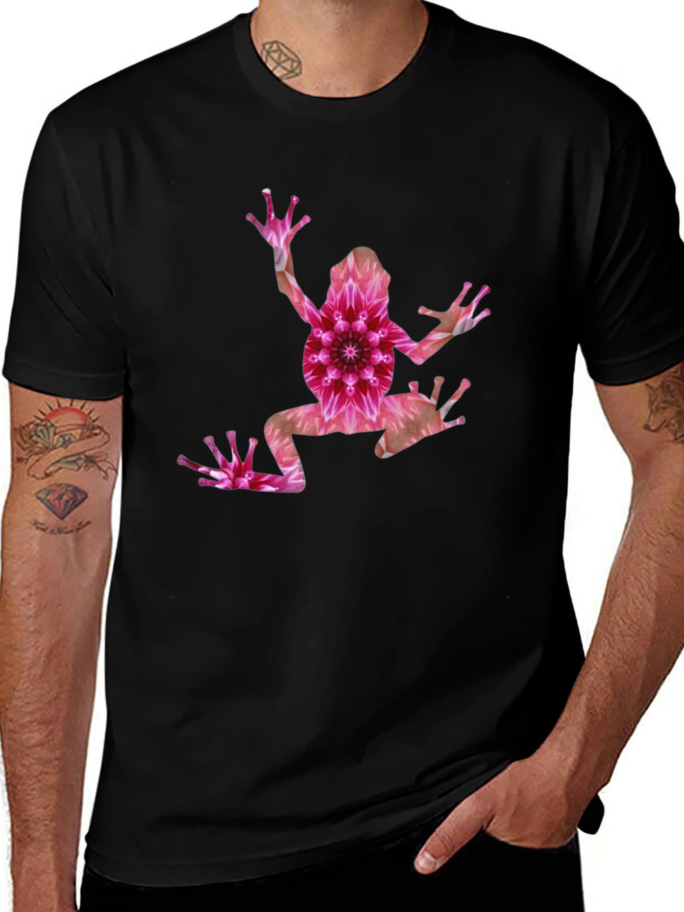 Floral Frog Graphic T-Shirt - Modern Style