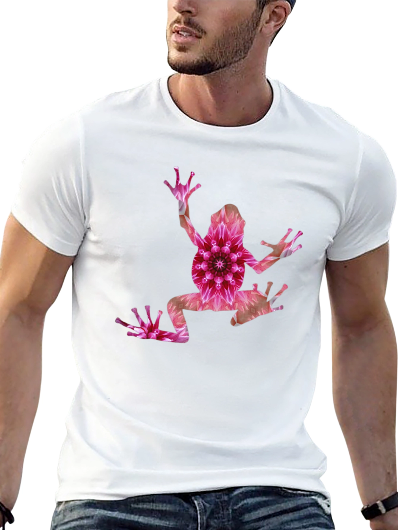 Floral Frog Graphic T-Shirt - Modern Style