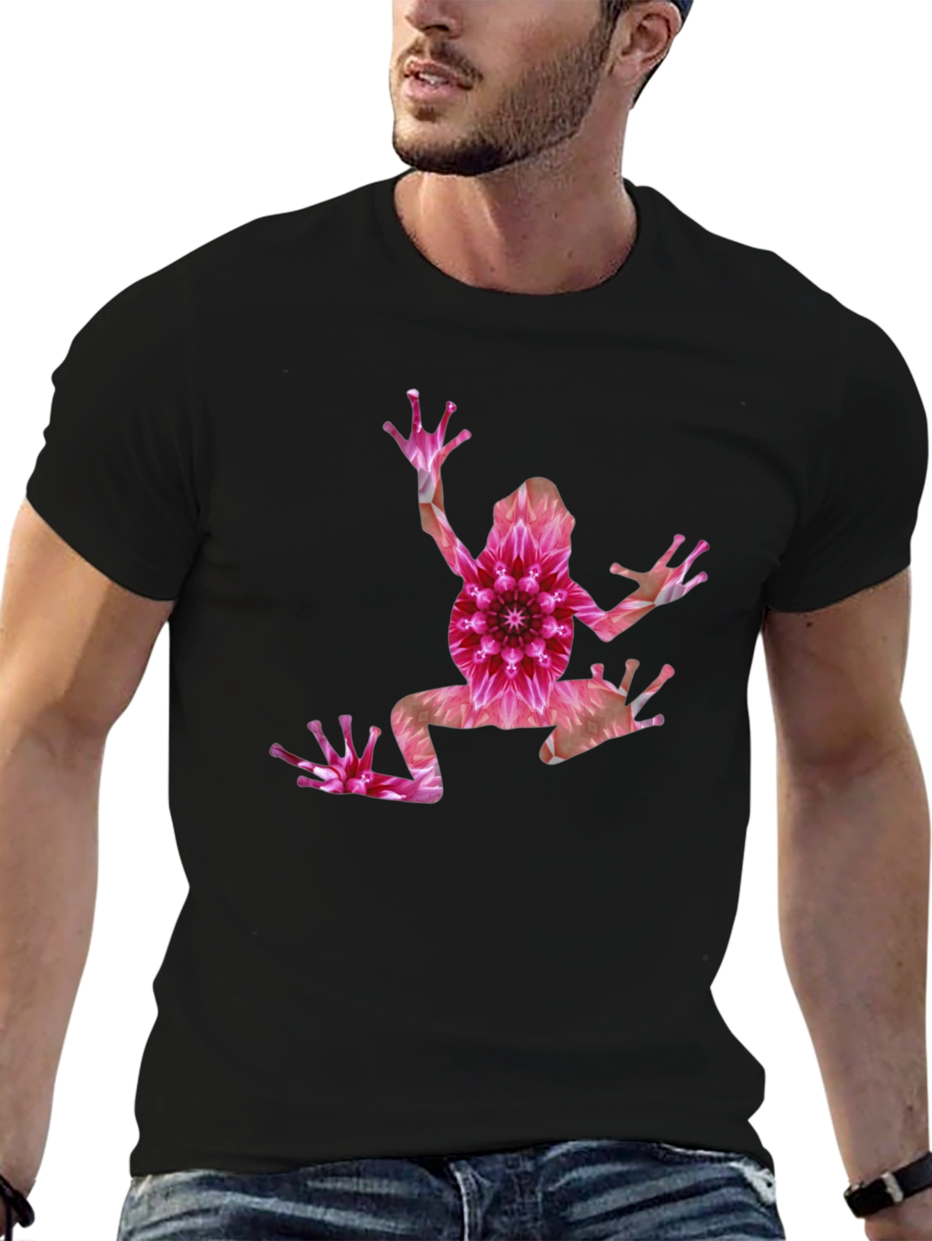 Floral Frog Graphic T-Shirt - Modern Style