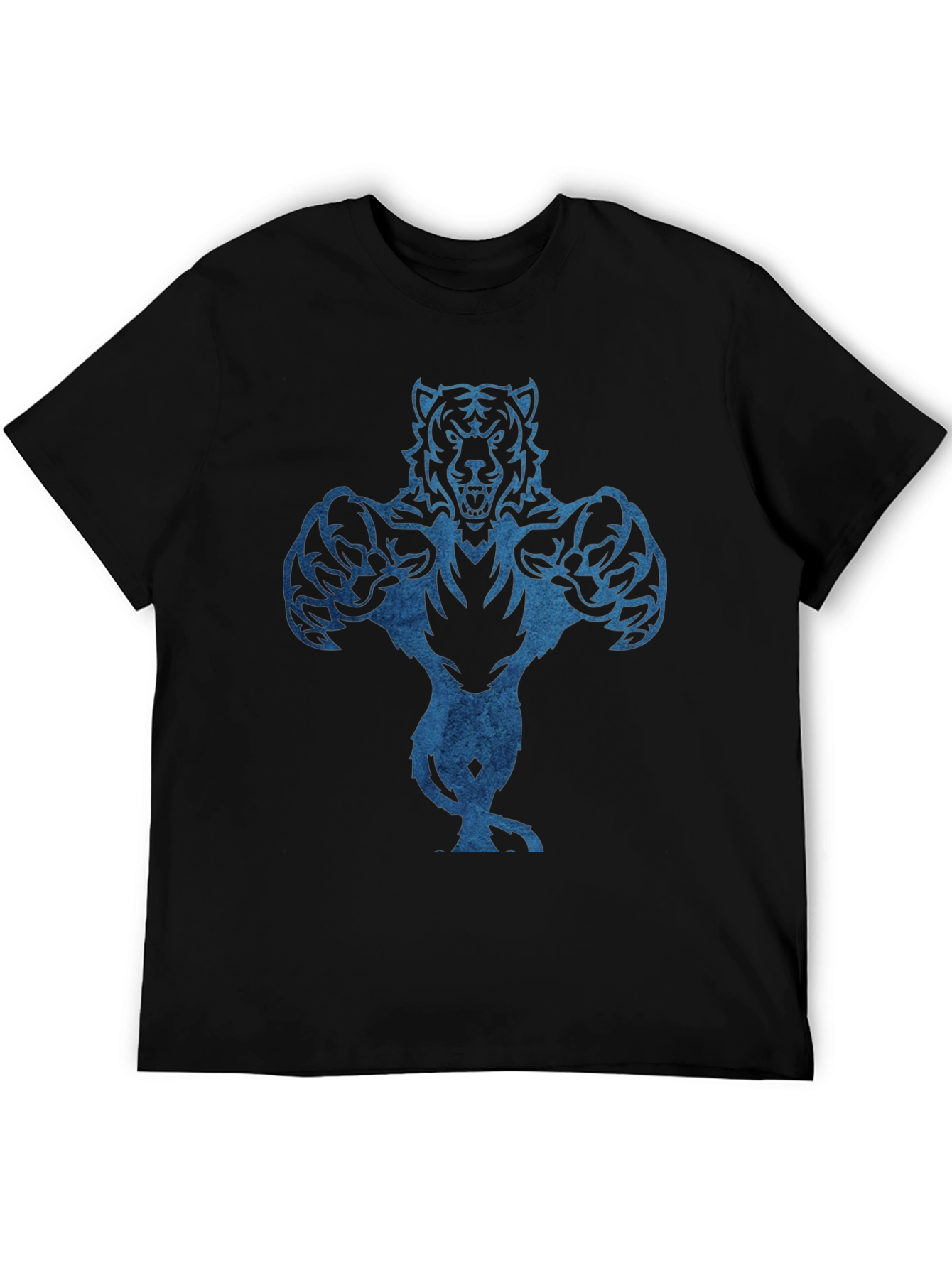 Tiger Graphic Black T-Shirt for Men