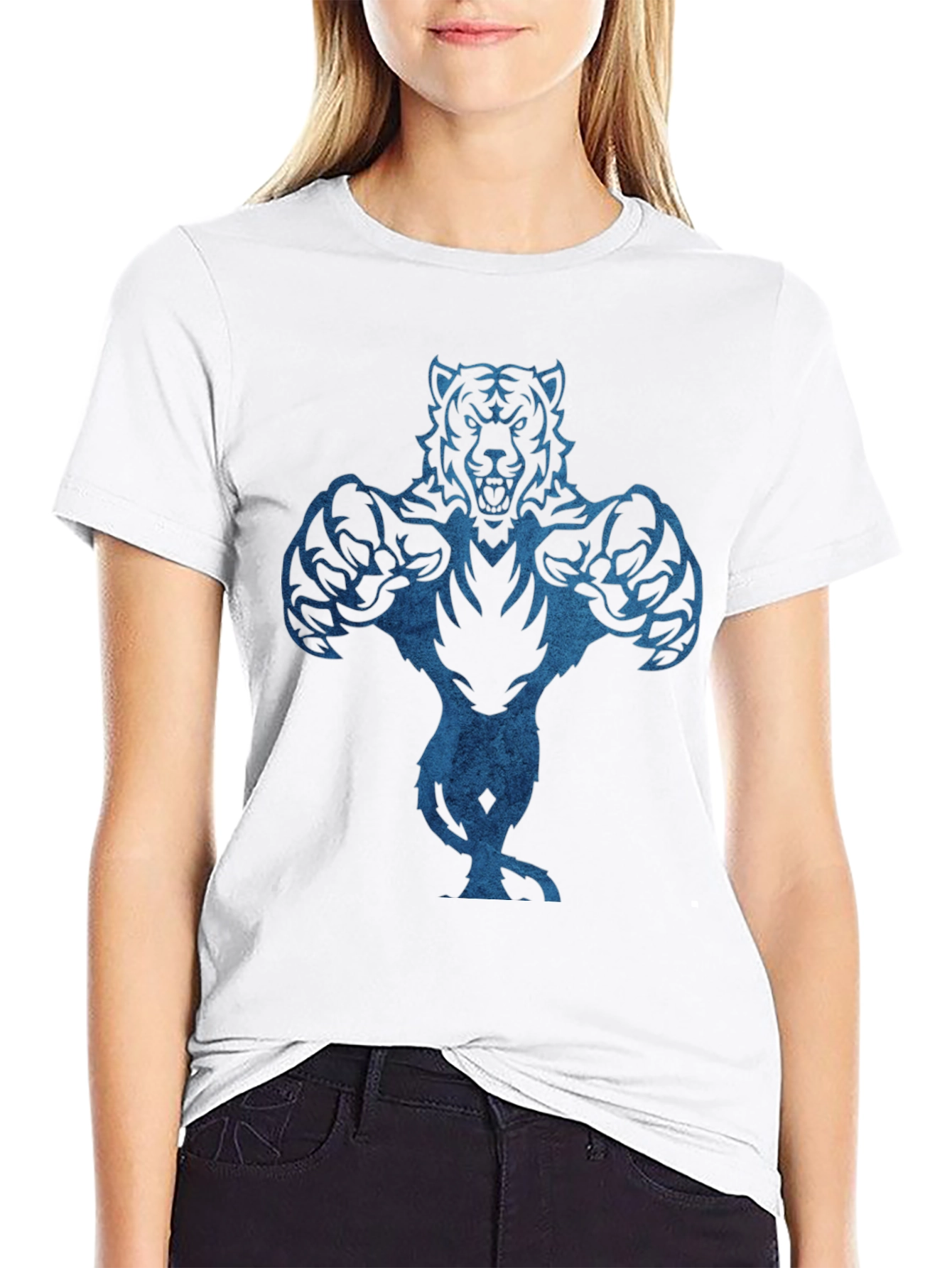 Tiger Graphic Black T-Shirt for Men