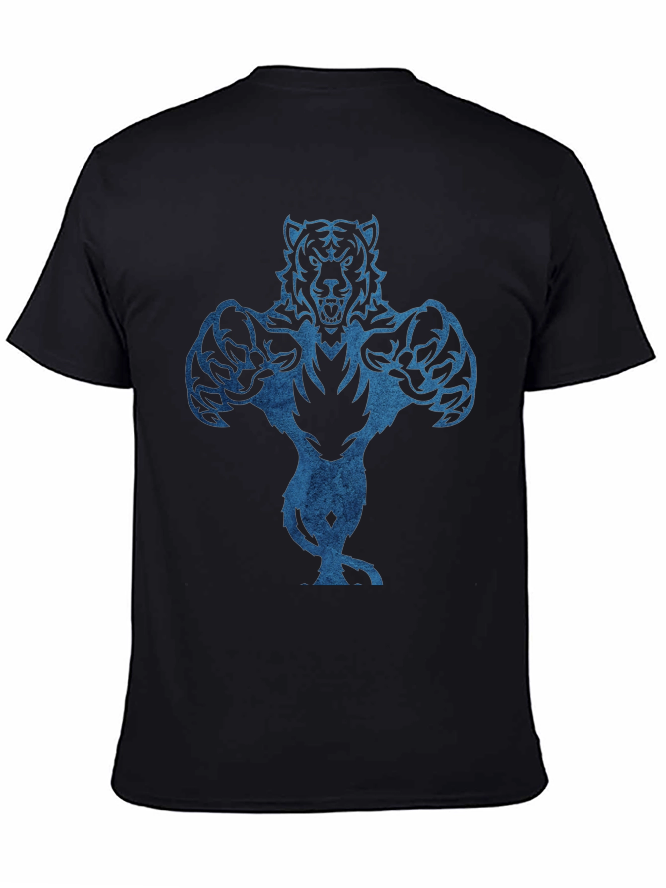Tiger Graphic Black T-Shirt for Men