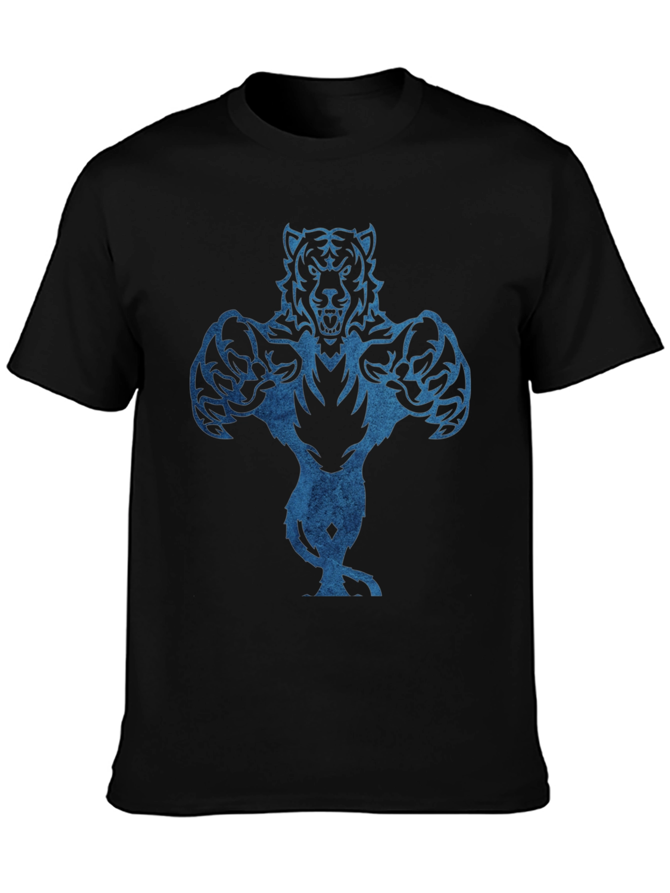 Tiger Graphic Black T-Shirt for Men