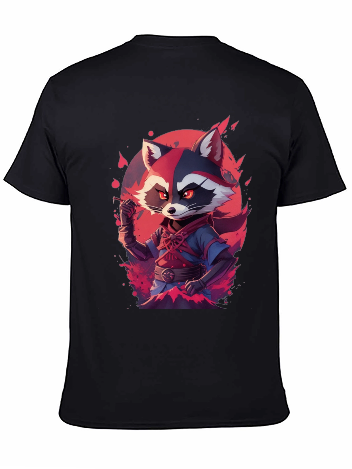 Raccoon Warrior Black Tee